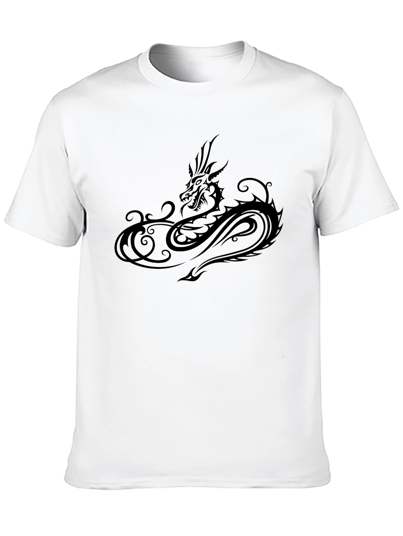 Black Dragon Graphic T-Shirt - Mens Casual Tee