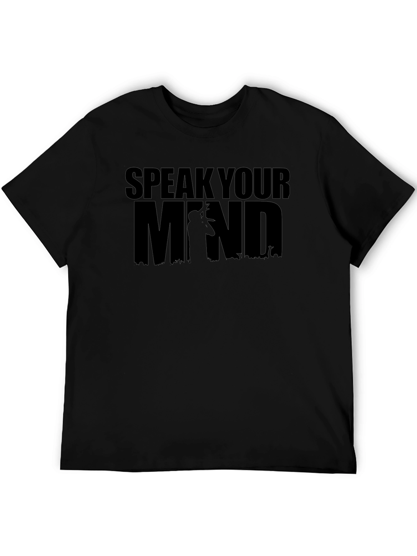 Speak Your Mind Graphic T-Shirt - Black