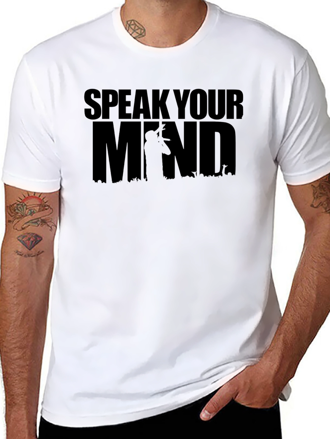Speak Your Mind Graphic T-Shirt - Black