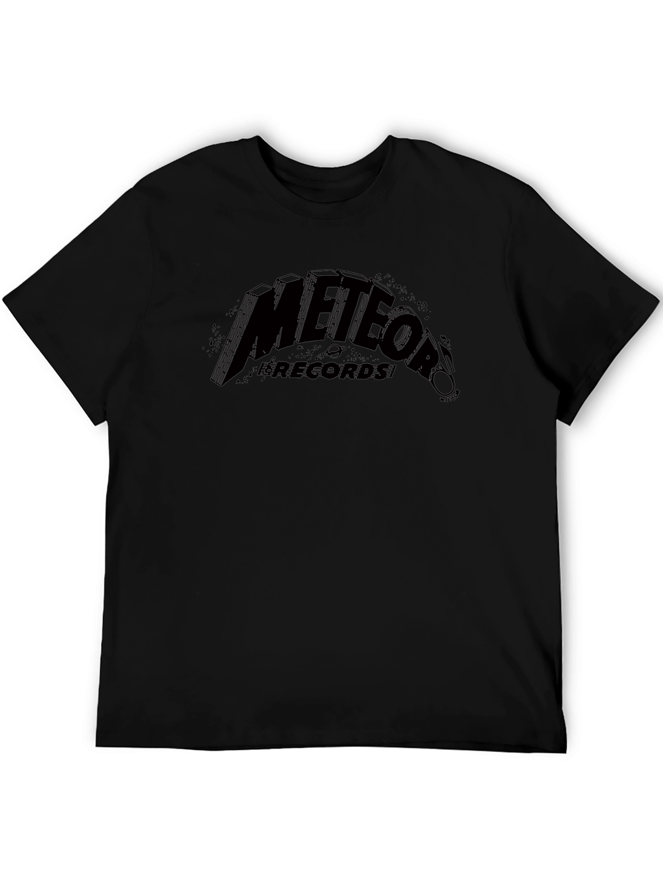 Meteor Records Black Graphic Tee