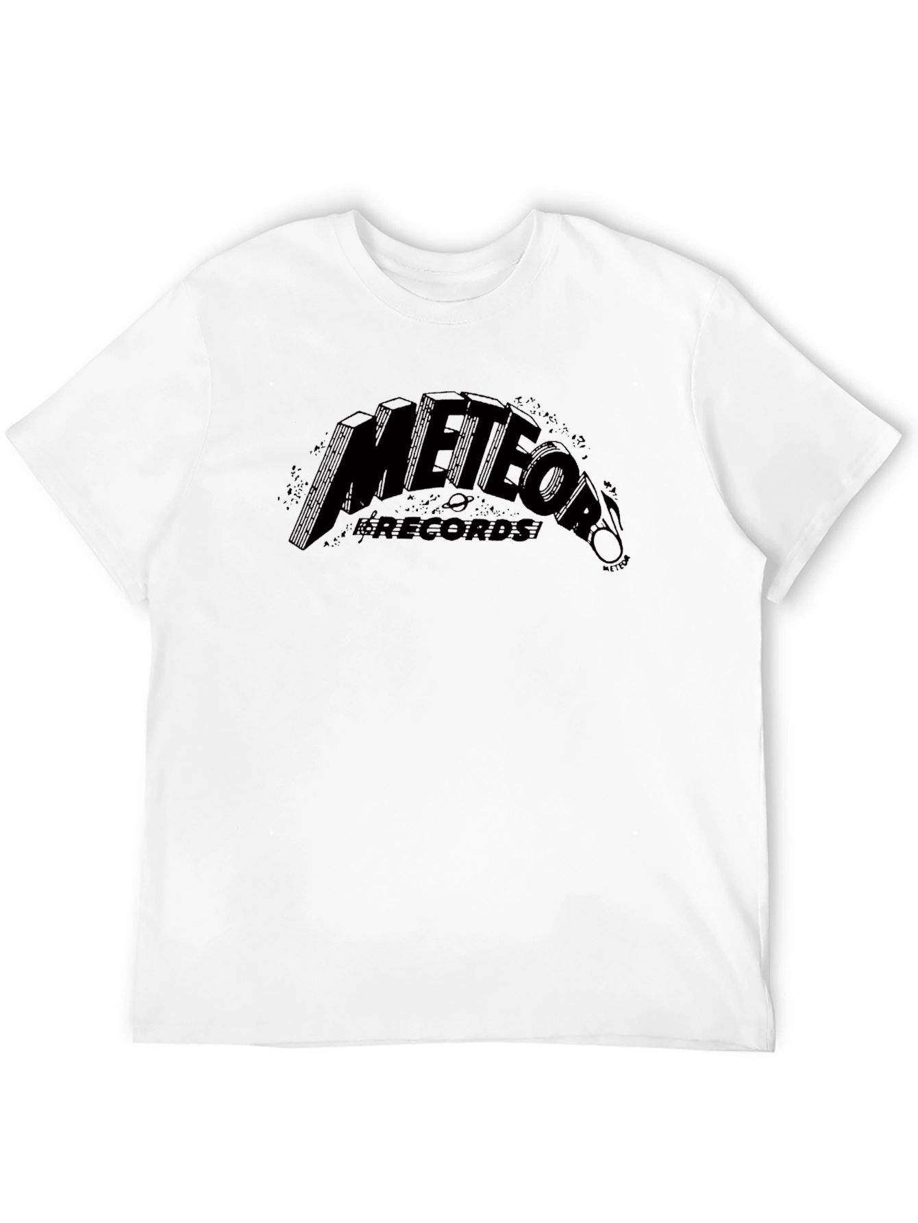 Meteor Records Black Graphic Tee