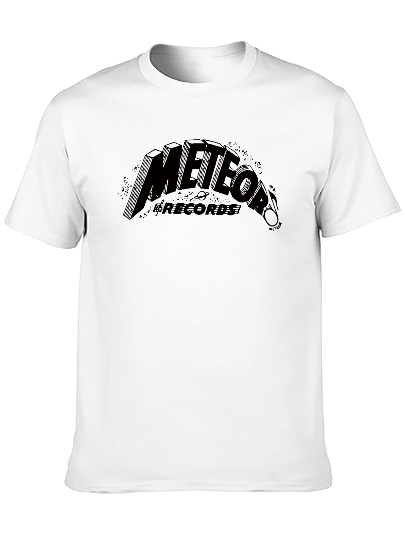 Meteor Records Black Graphic Tee