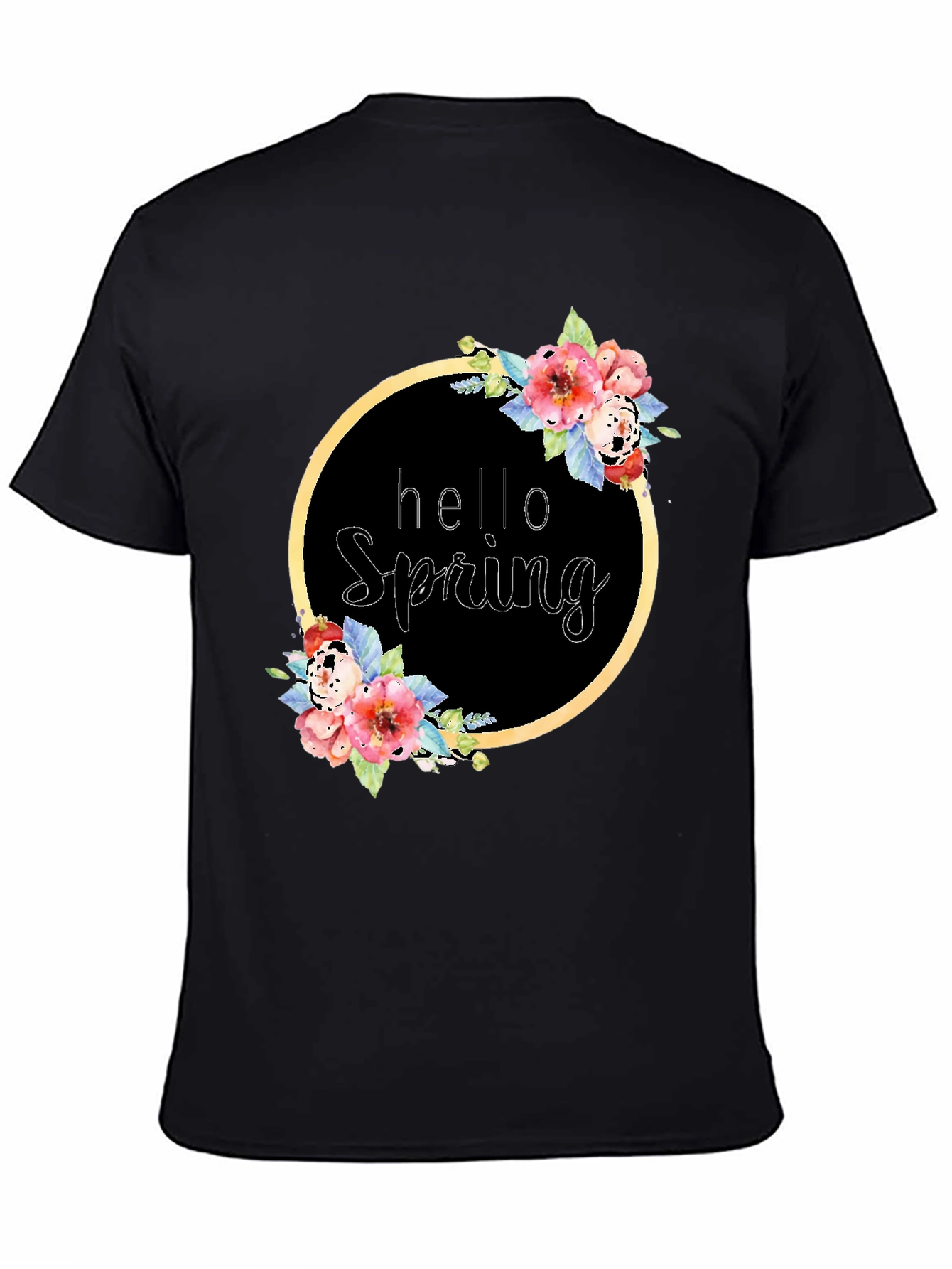 Hello Spring Floral Wreath T-Shirt