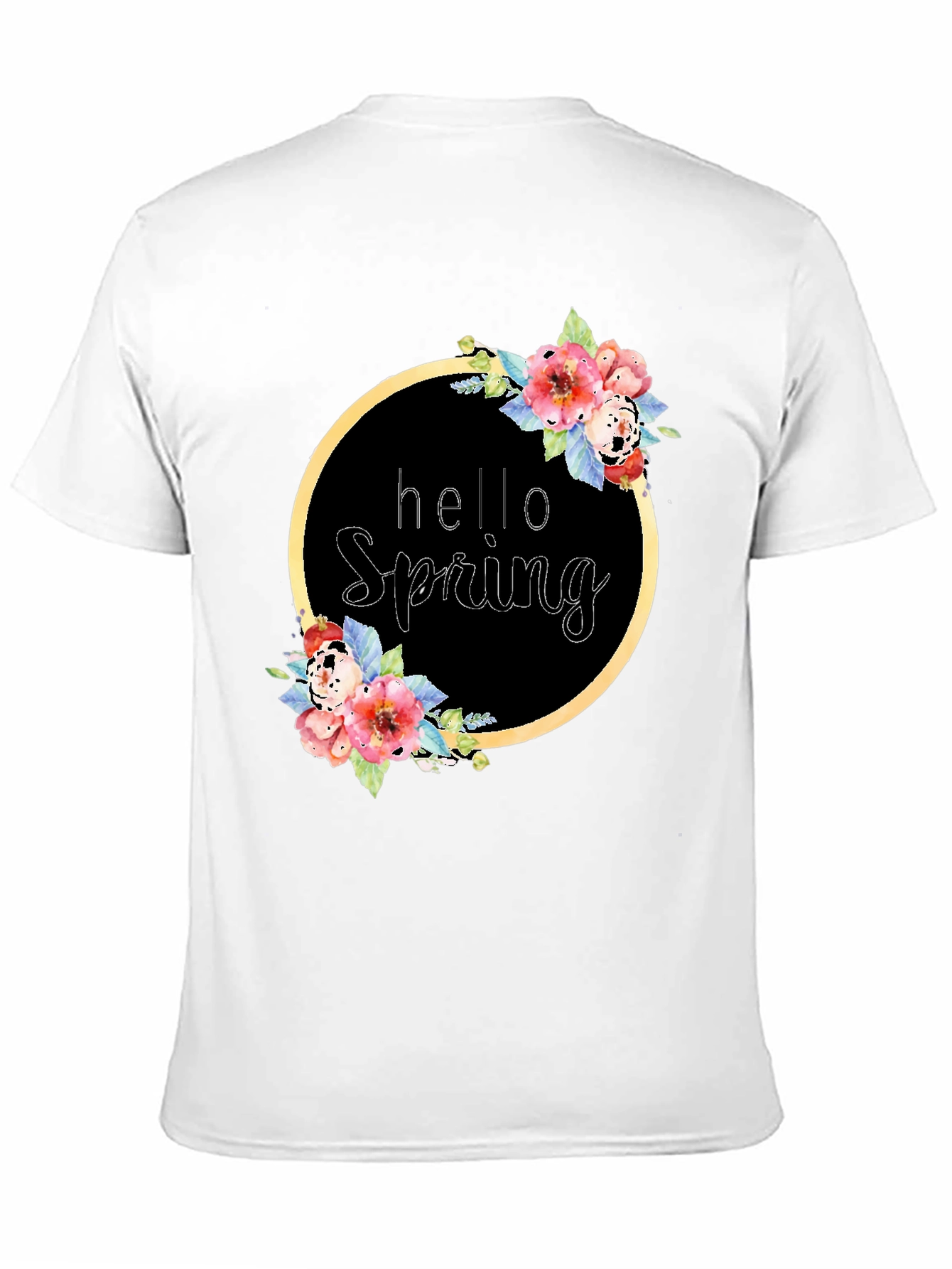 Hello Spring Floral Wreath T-Shirt