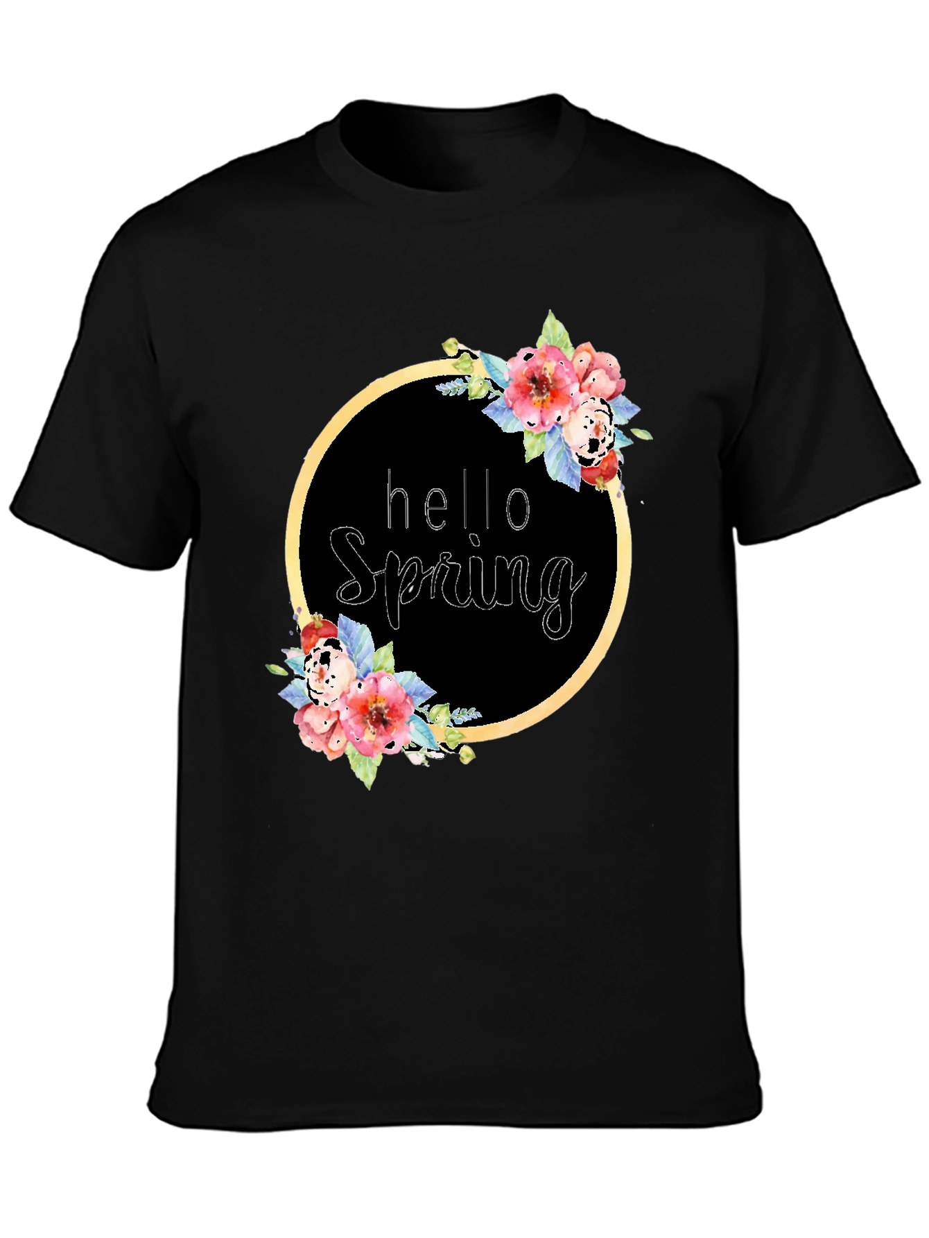 Hello Spring Floral Wreath T-Shirt