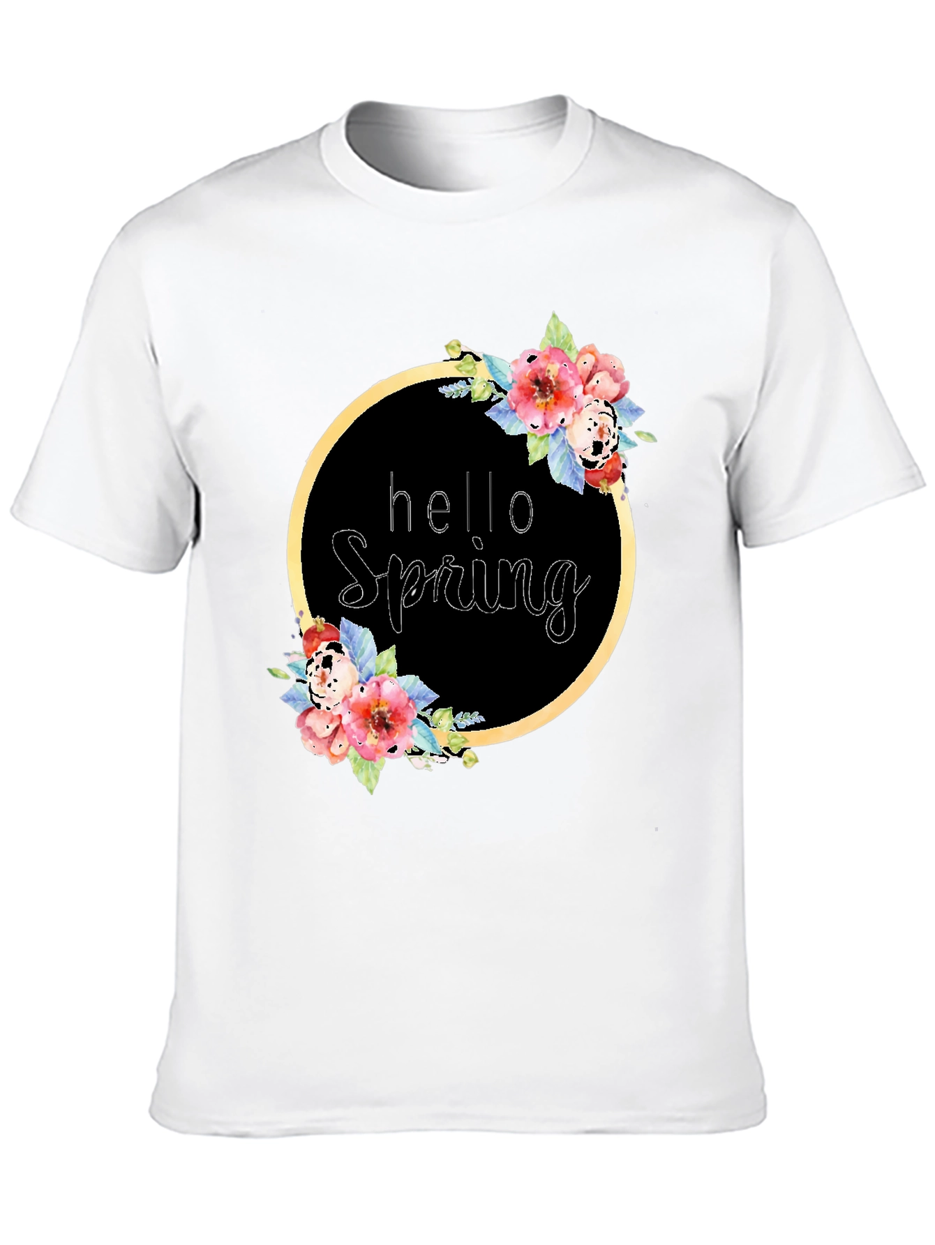 Hello Spring Floral Wreath T-Shirt