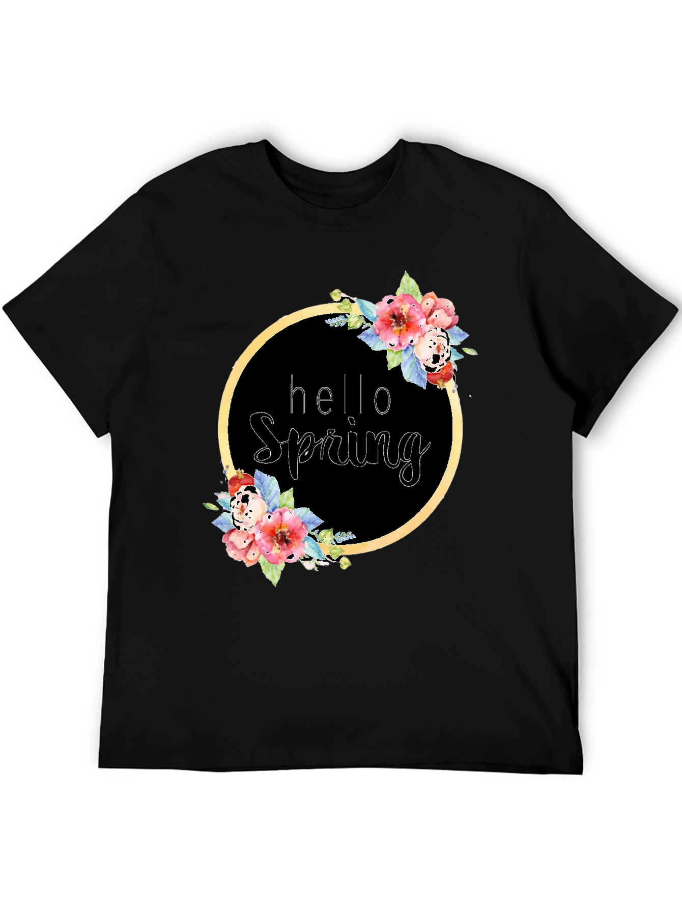 Hello Spring Floral Wreath T-Shirt