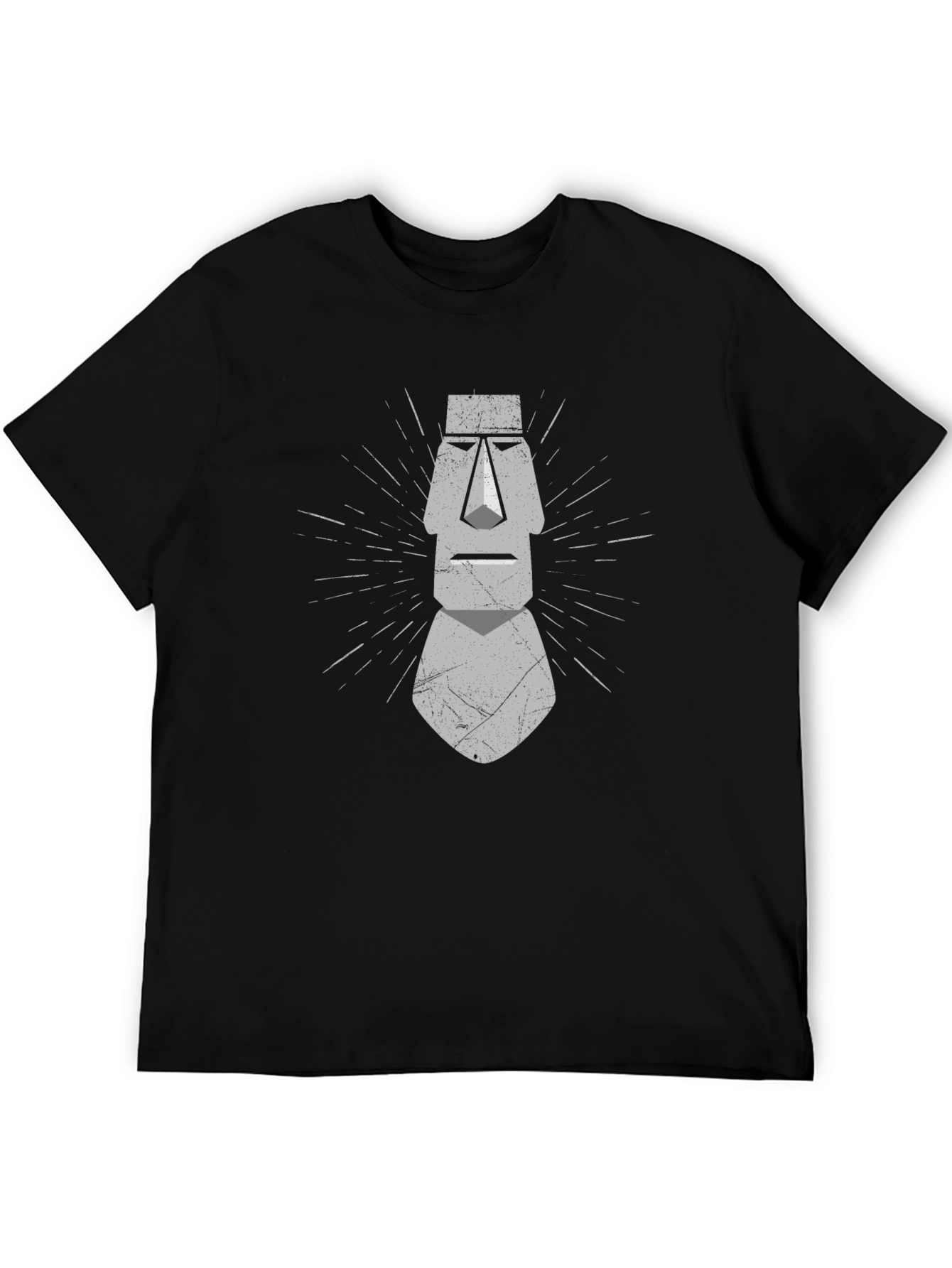 Moai Head Graphic Tee - Black T-Shirt