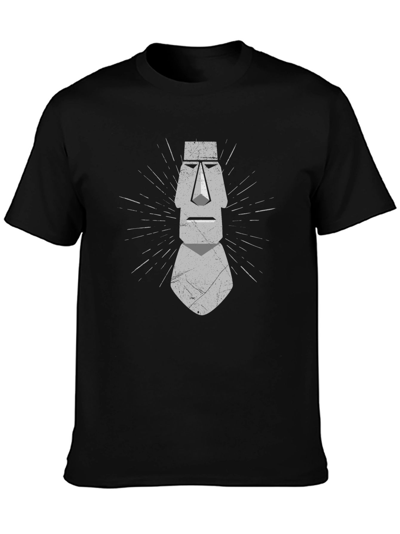 Moai Head Graphic Tee - Black T-Shirt