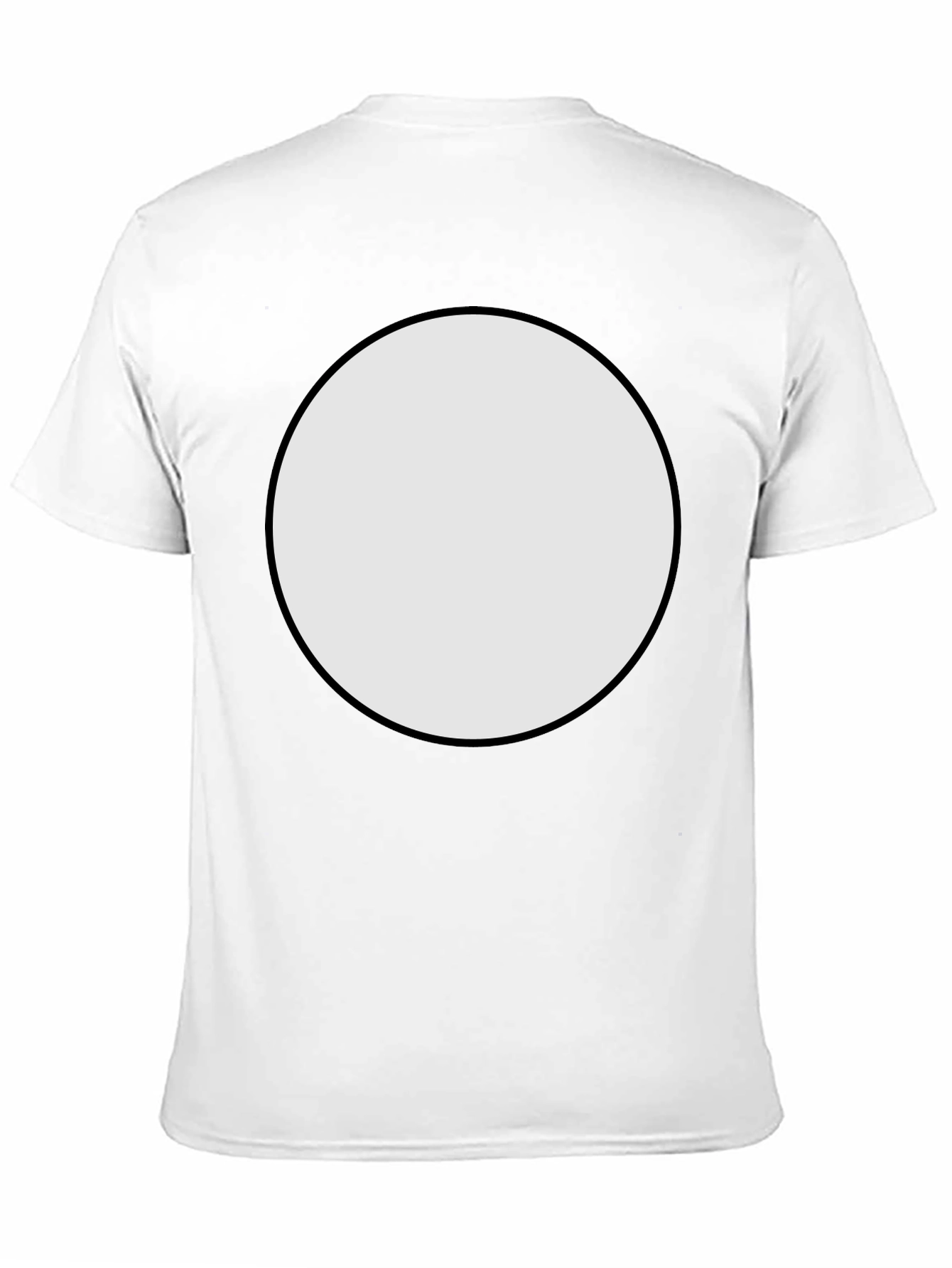 Black Crew Neck T-Shirt with Customizable Round Patch