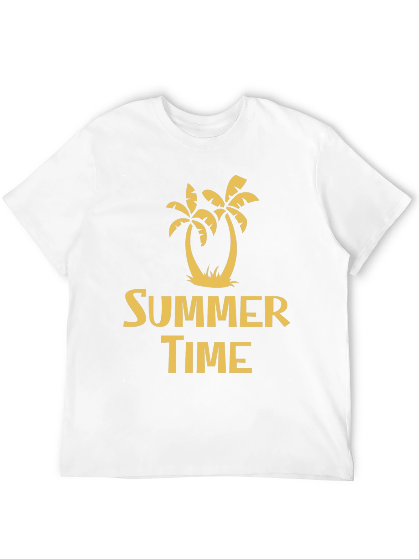 Summer Time Palm Tree Graphic Tee - Black
