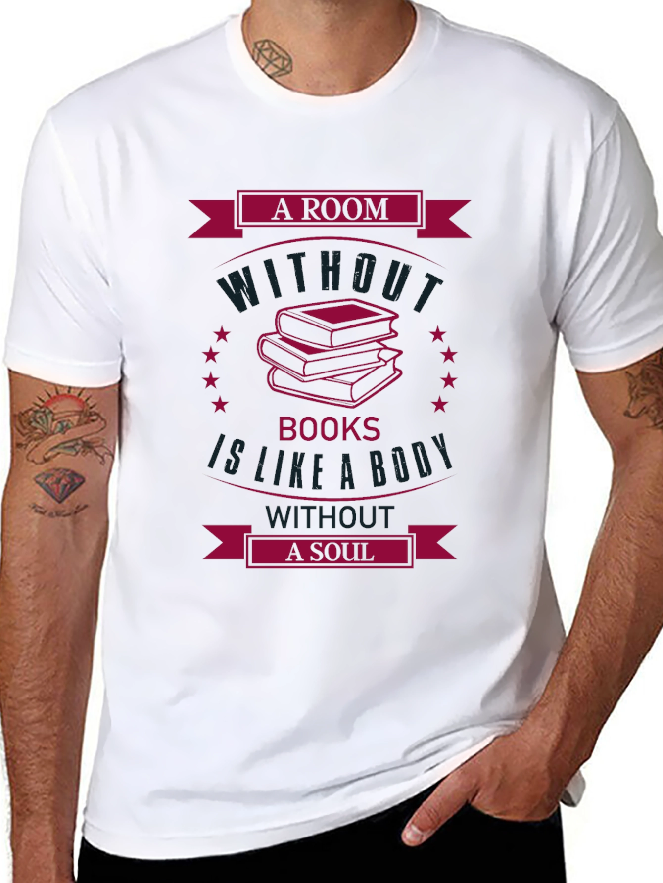 A Room Without Books Black Graphic Tee