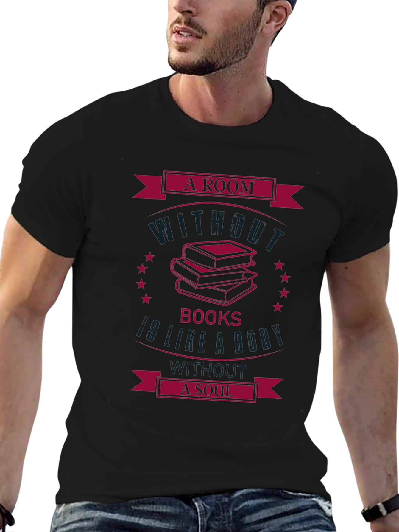 A Room Without Books Black Graphic Tee