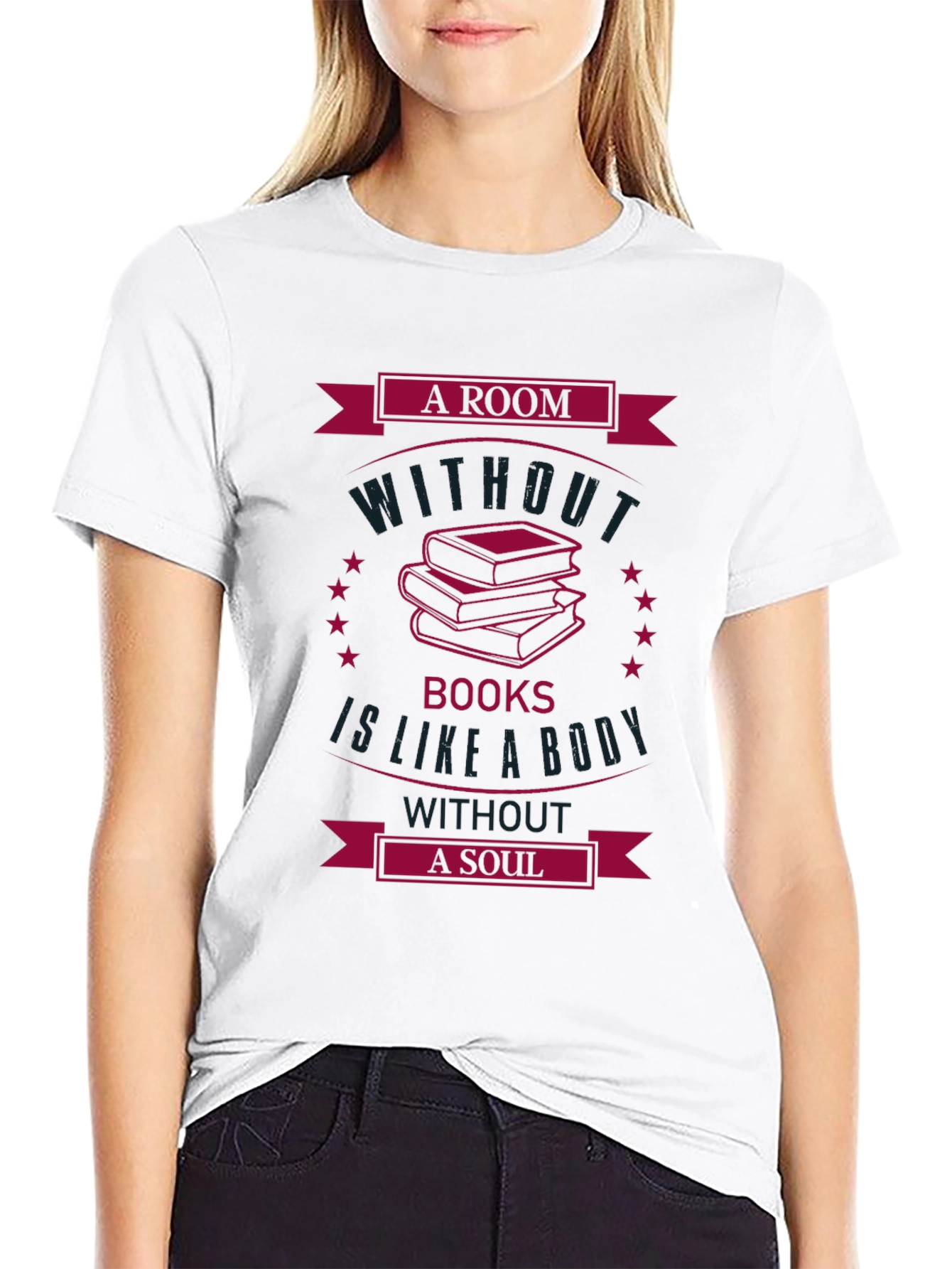 A Room Without Books Black Graphic Tee