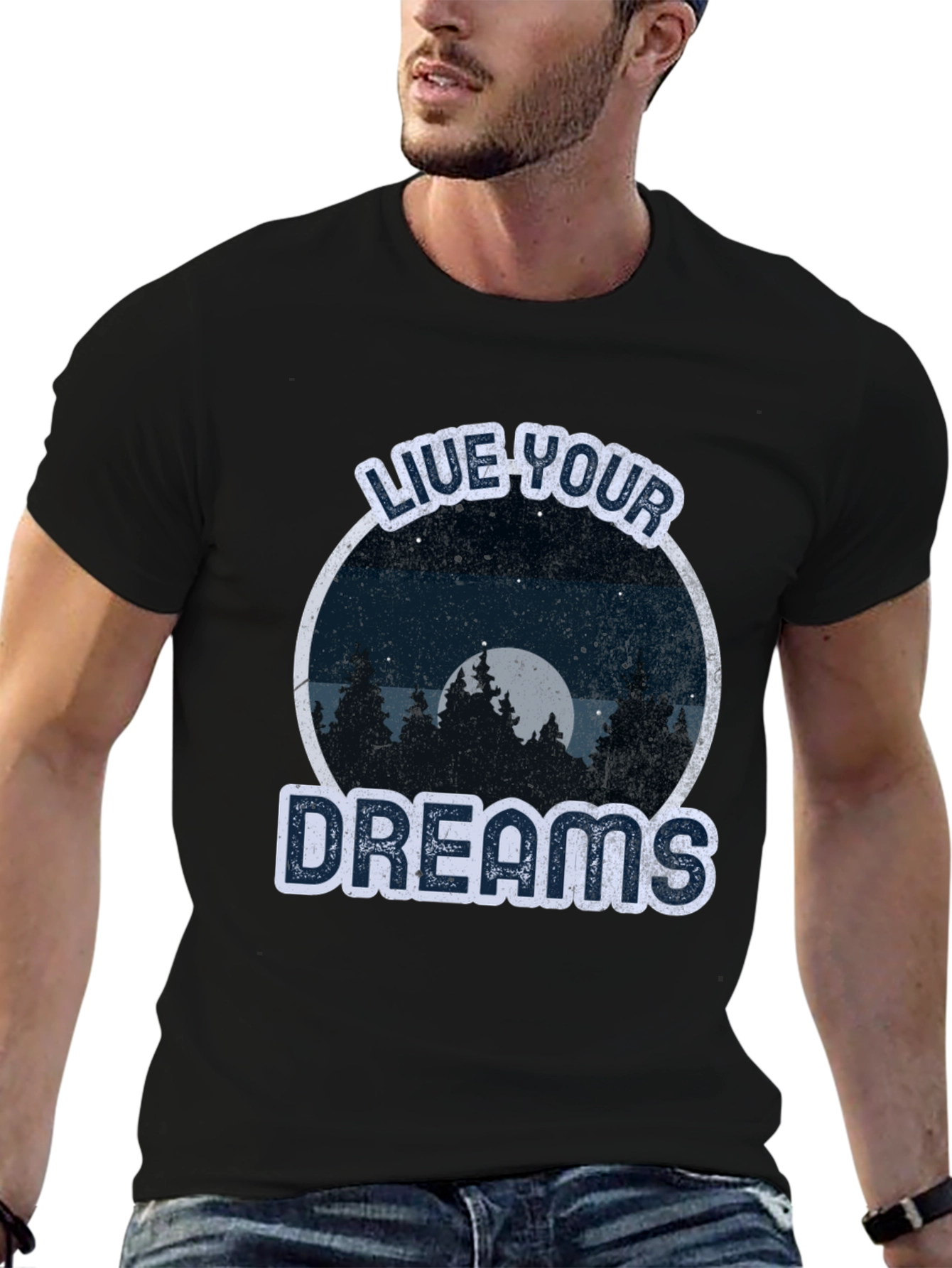 Live Your Dreams Graphic Tee -  Nature Lover T-Shirt