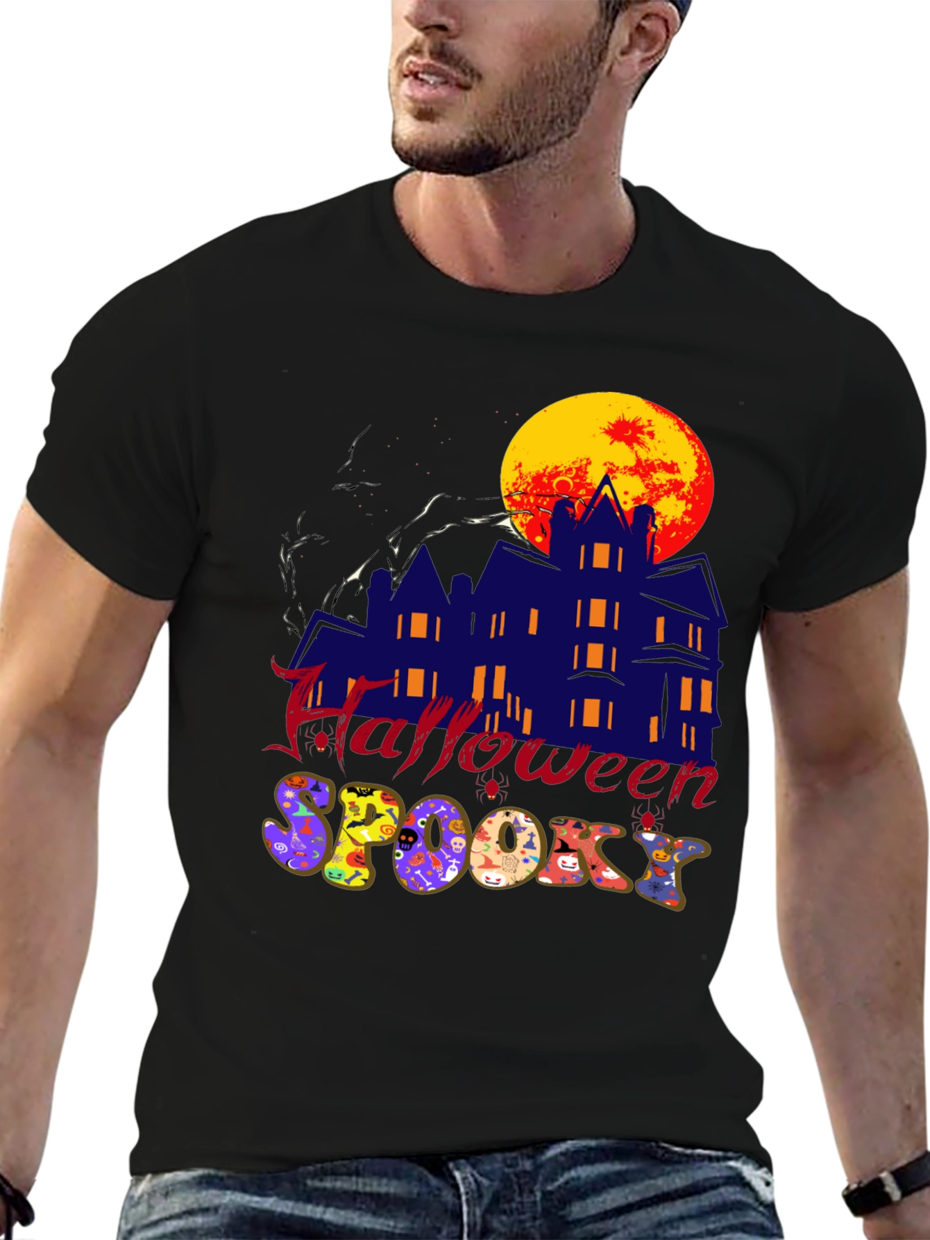 Halloween Spooky Graphic Tee Shirt