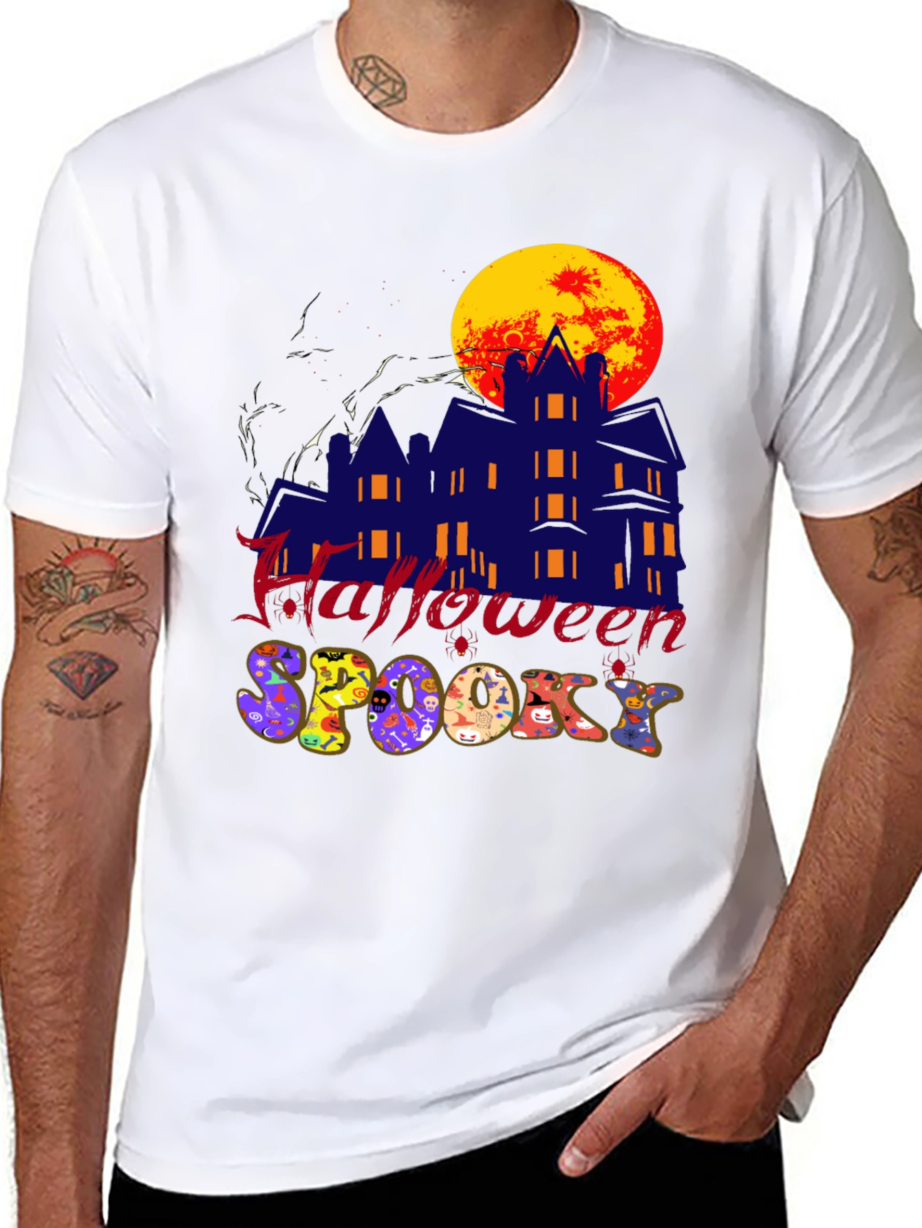 Halloween Spooky Graphic Tee Shirt