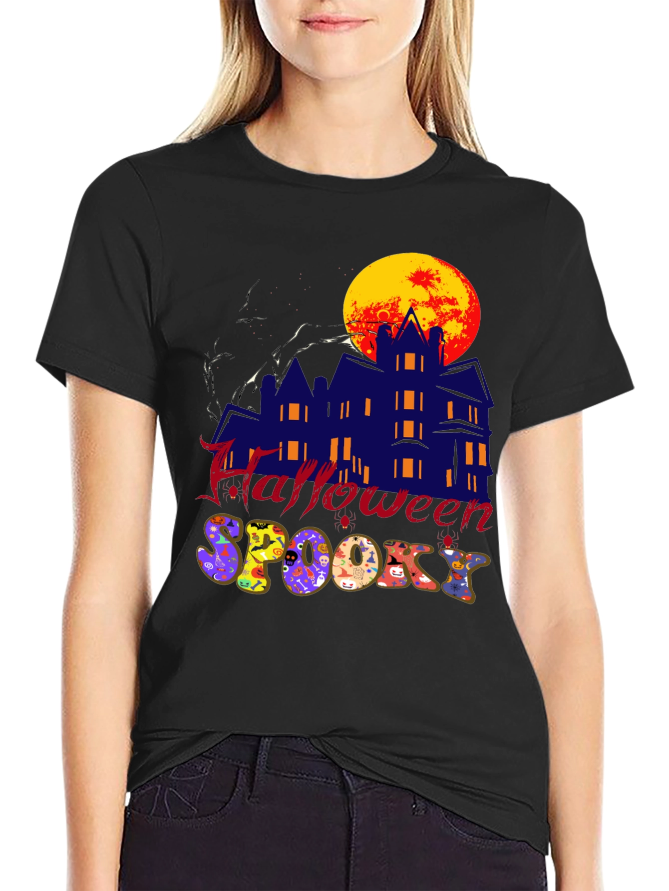Halloween Spooky Graphic Tee Shirt