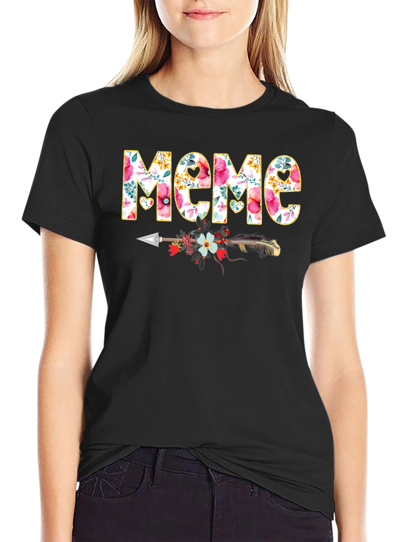 Floral Meme Graphic Tee