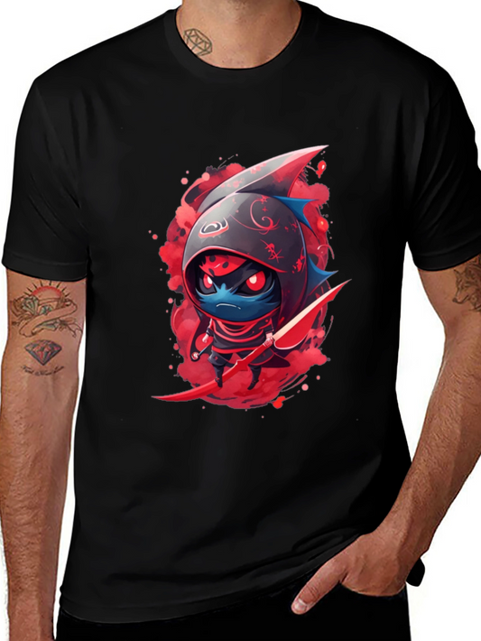 Ninja Shark Graphic Tee - Cool Cartoon T-Shirt