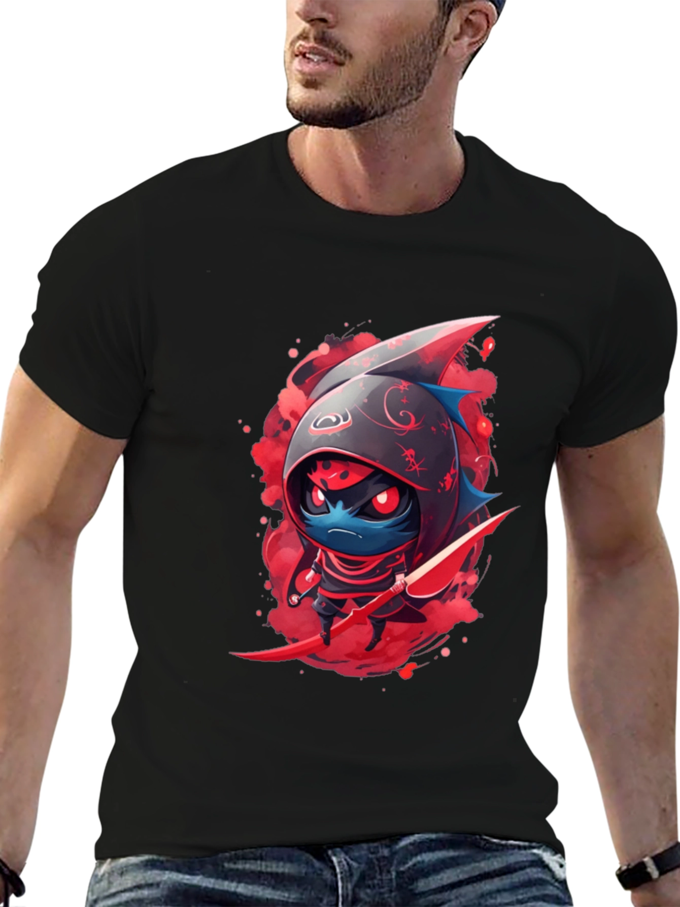 Ninja Shark Graphic Tee - Cool Cartoon T-Shirt