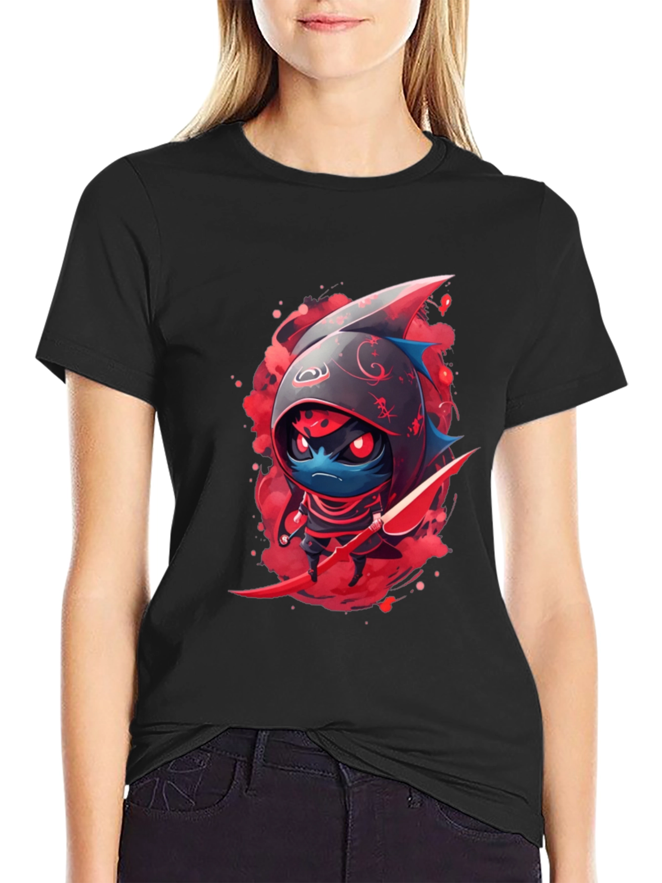 Ninja Shark Graphic Tee - Cool Cartoon T-Shirt