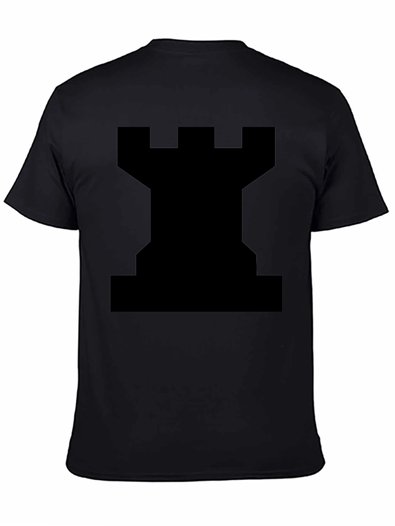 Chess Rook Graphic Tee - Black Cotton T-Shirt