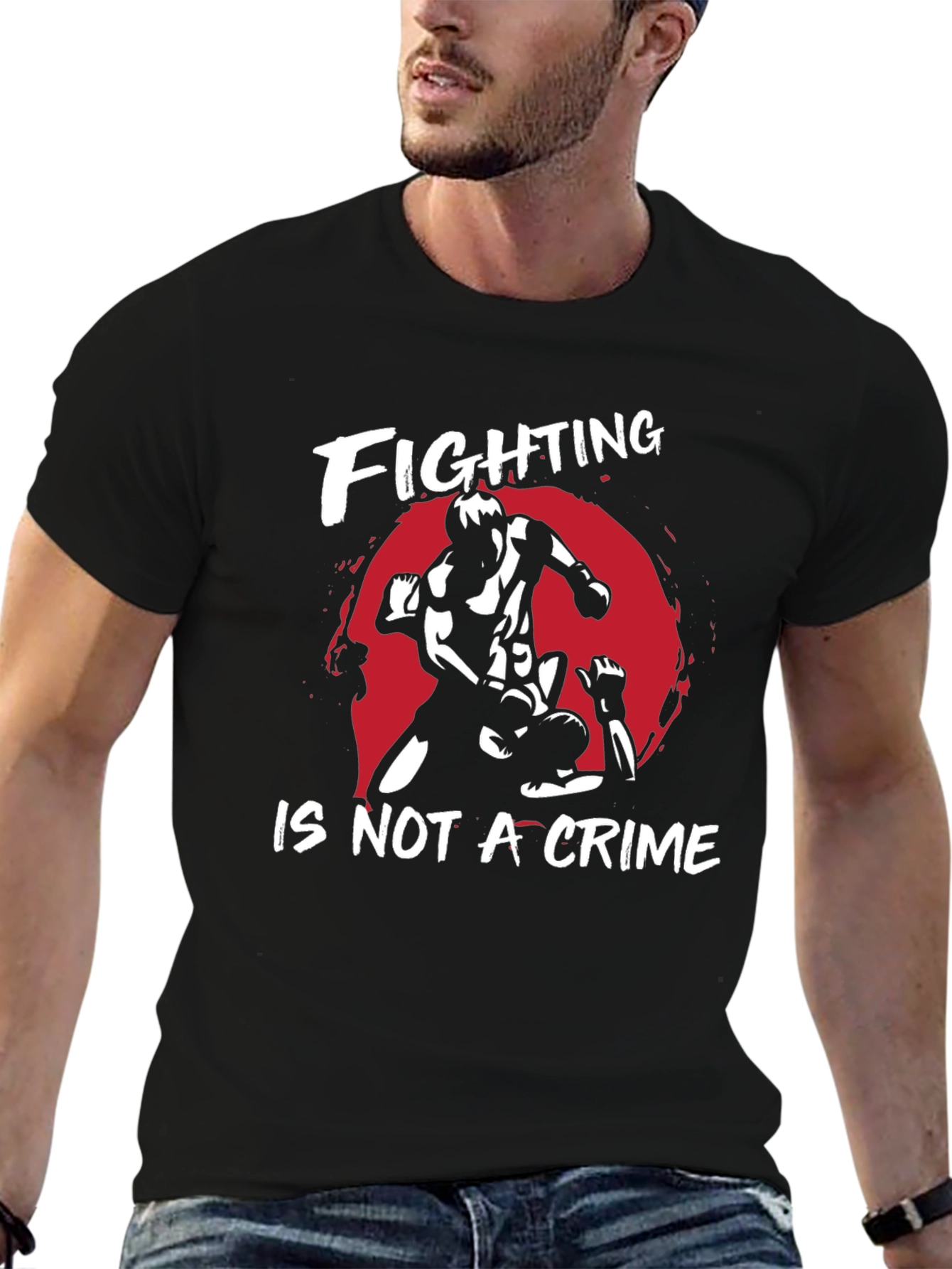Fighting is Not a Crime Graphic T-Shirt
