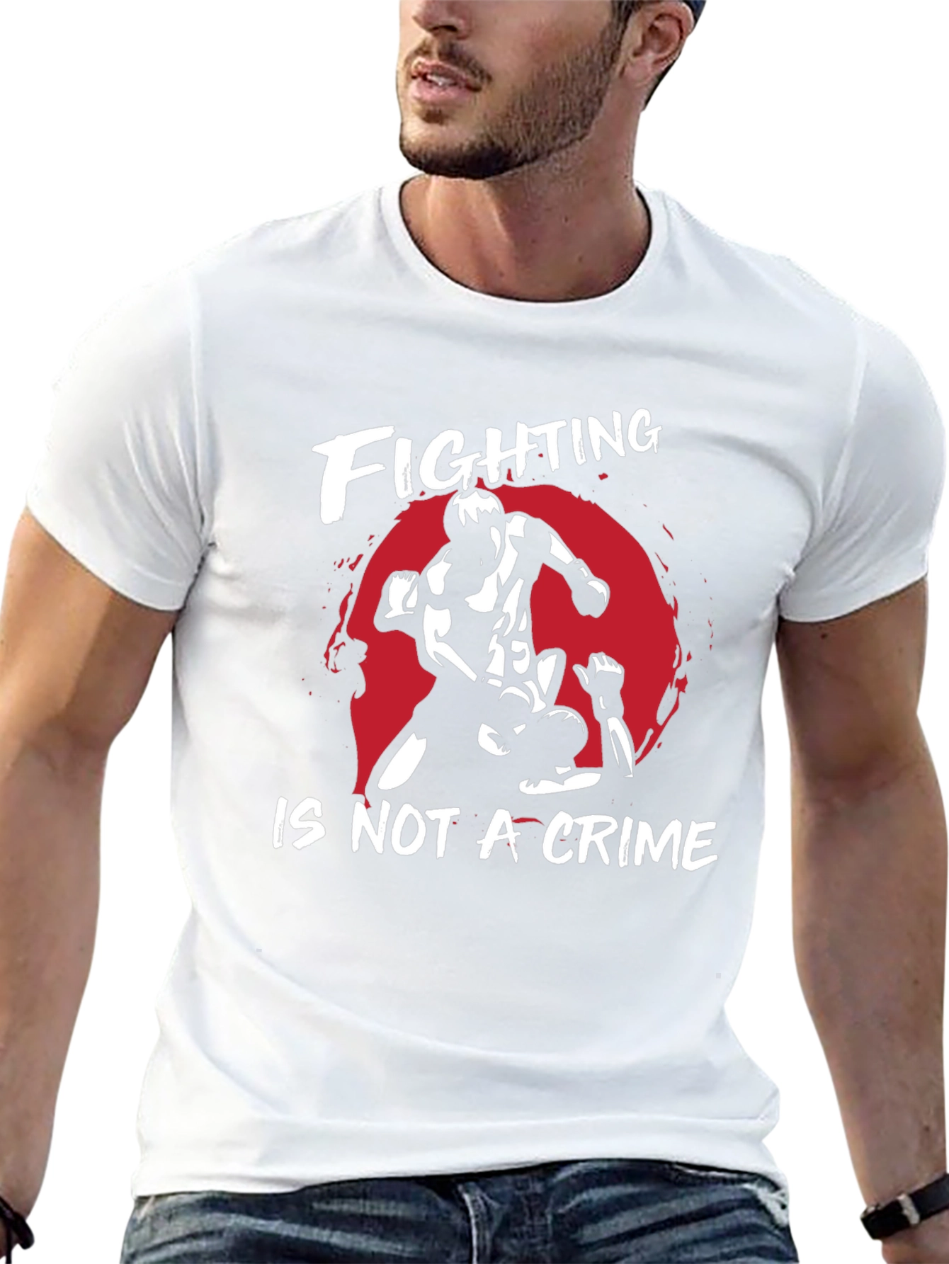 Fighting is Not a Crime Graphic T-Shirt