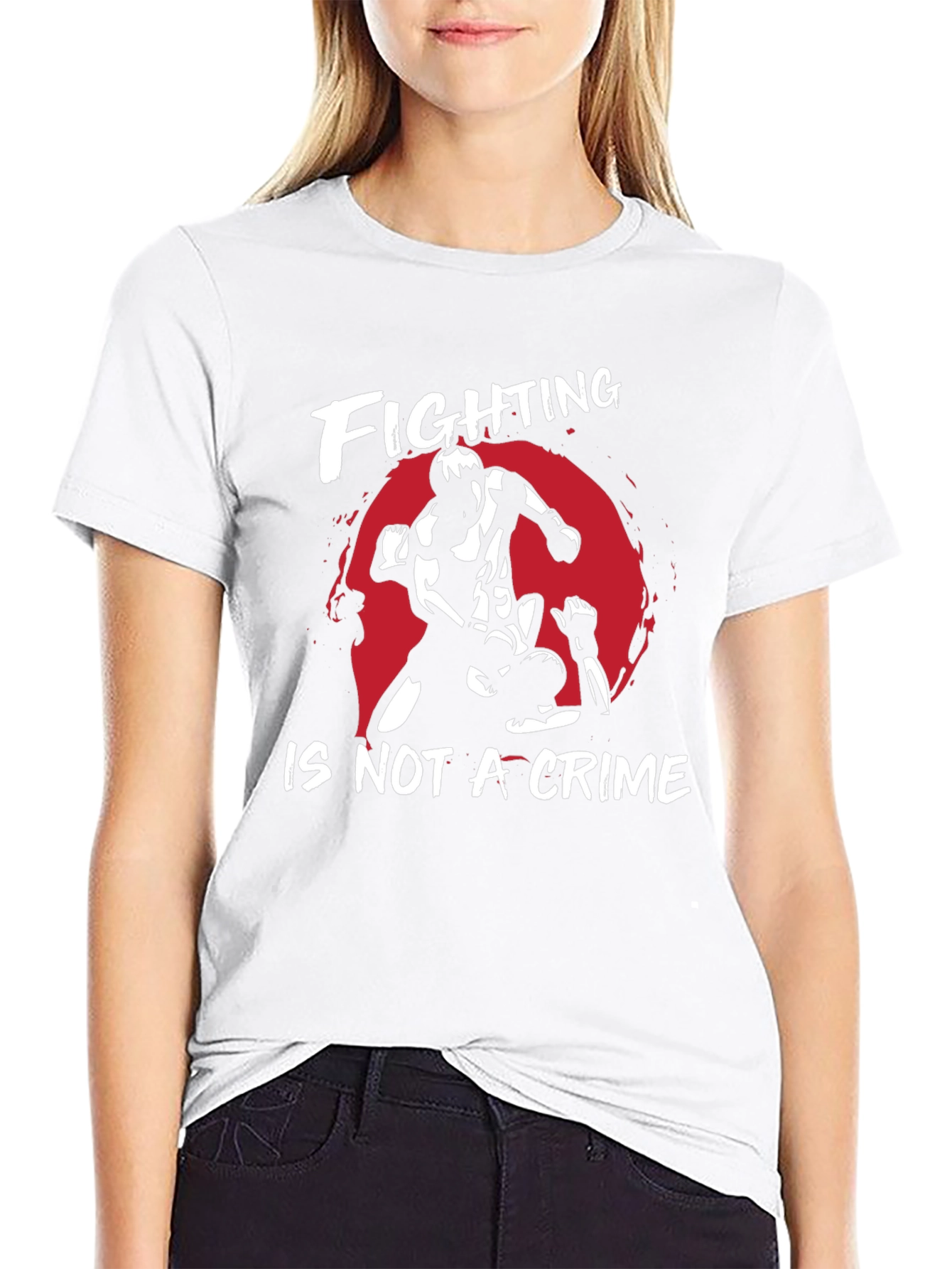 Fighting is Not a Crime Graphic T-Shirt
