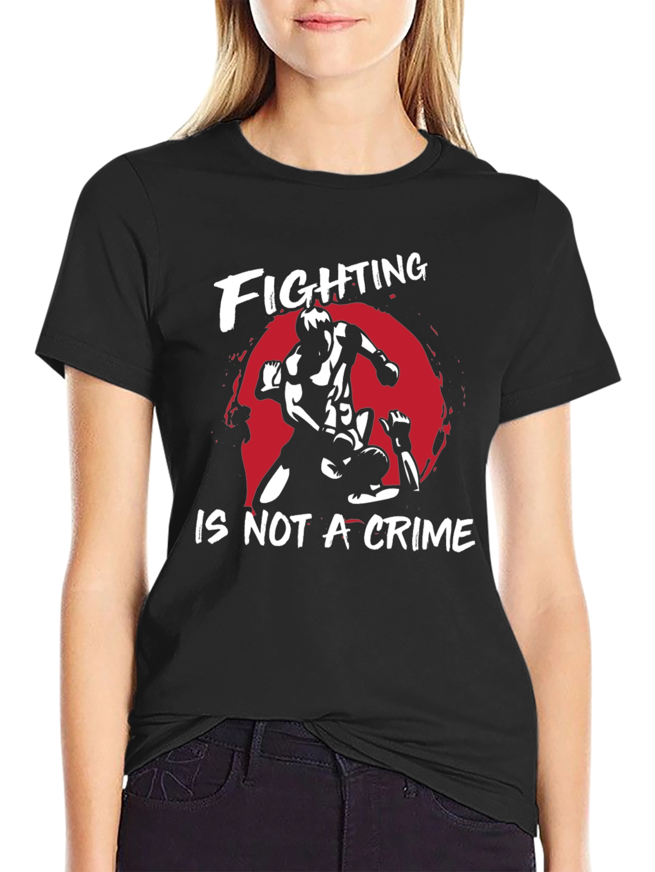 Fighting is Not a Crime Graphic T-Shirt