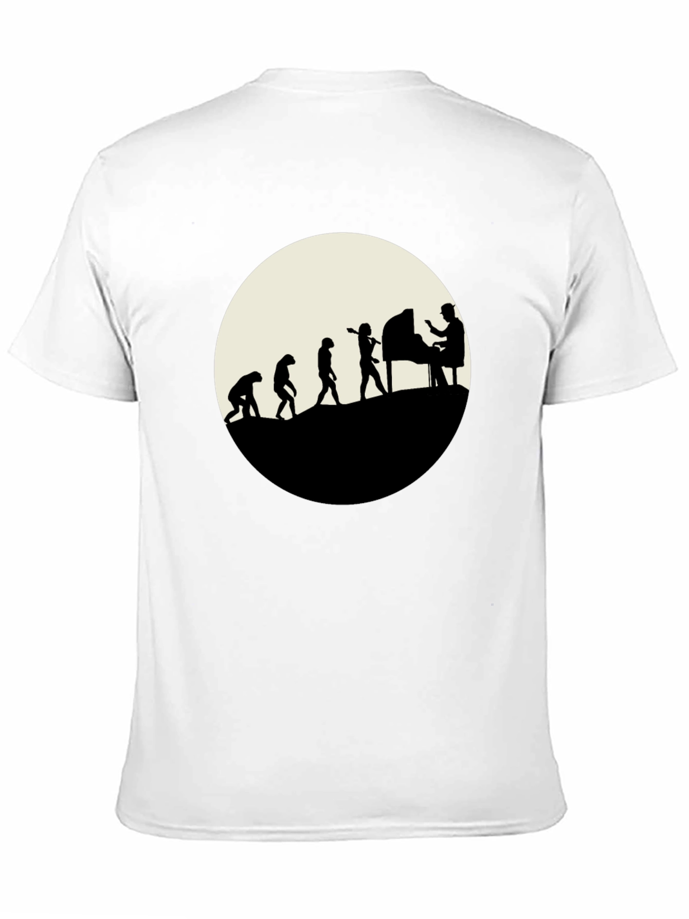 Evolution of Piano Player T-Shirt - Black