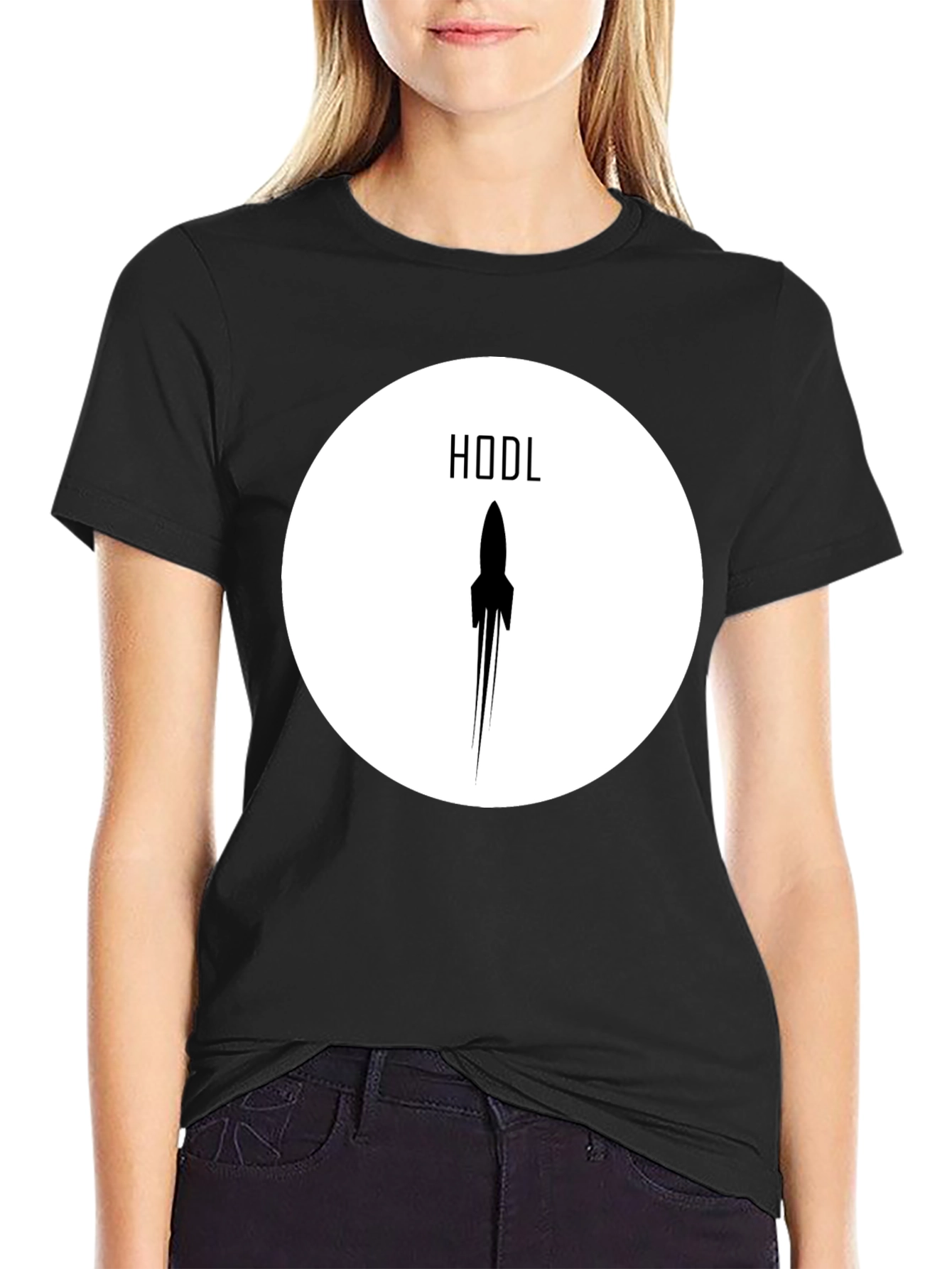 HODL Rocket Crypto T-Shirt - Black