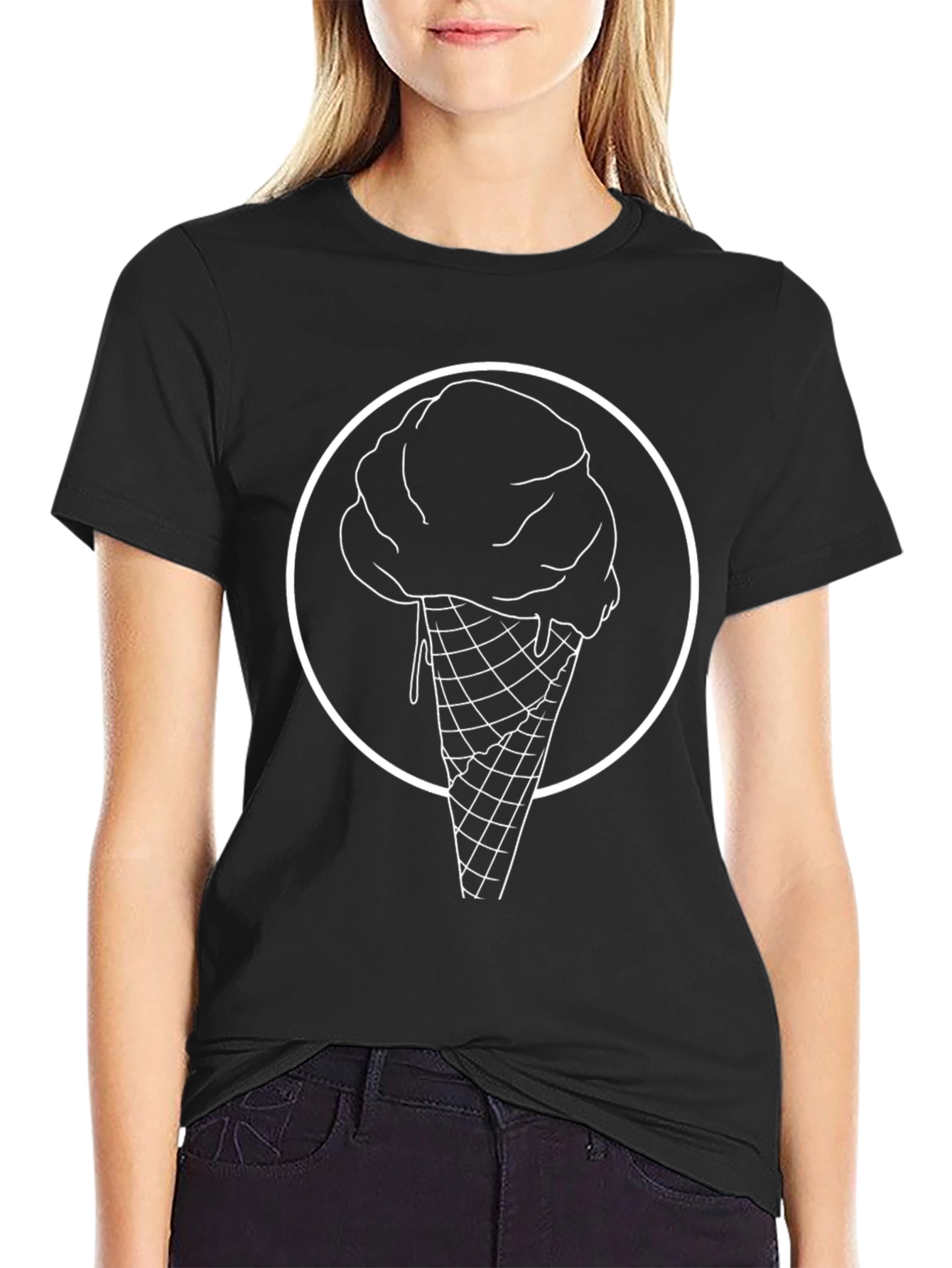 Cool Ice Cream Cone Graphic T-Shirt