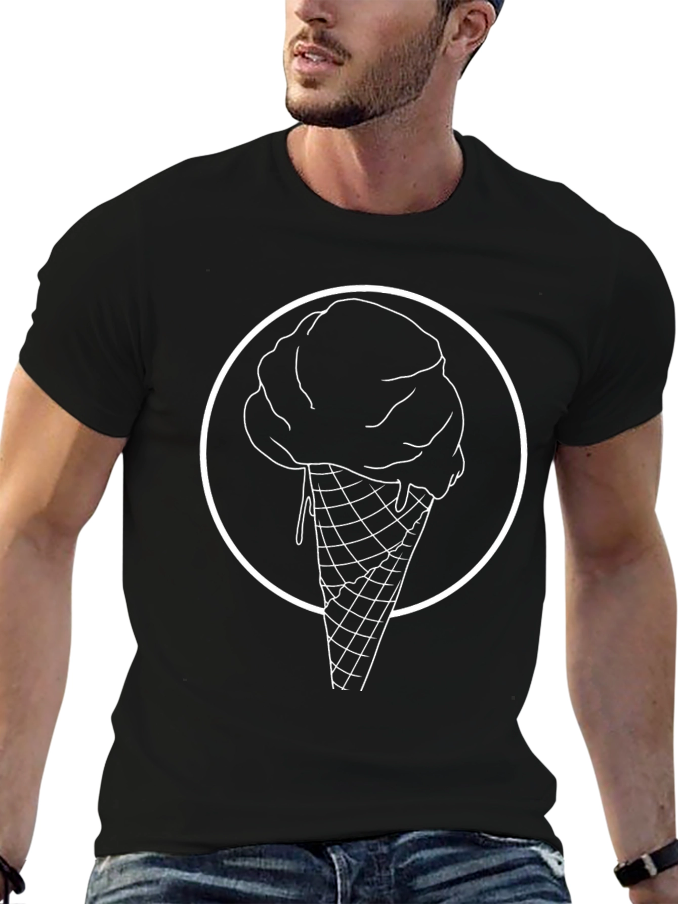 Cool Ice Cream Cone Graphic T-Shirt