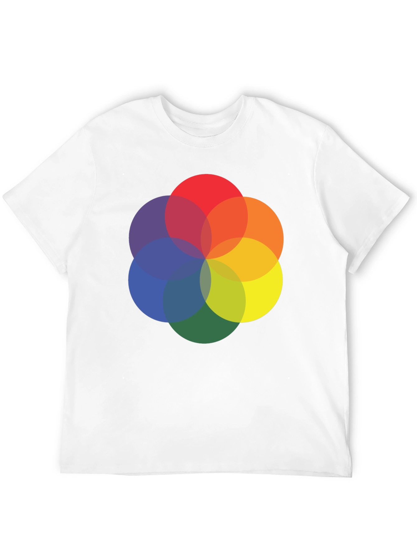 Abstract Circle Graphic Tee - Black Cotton Blend