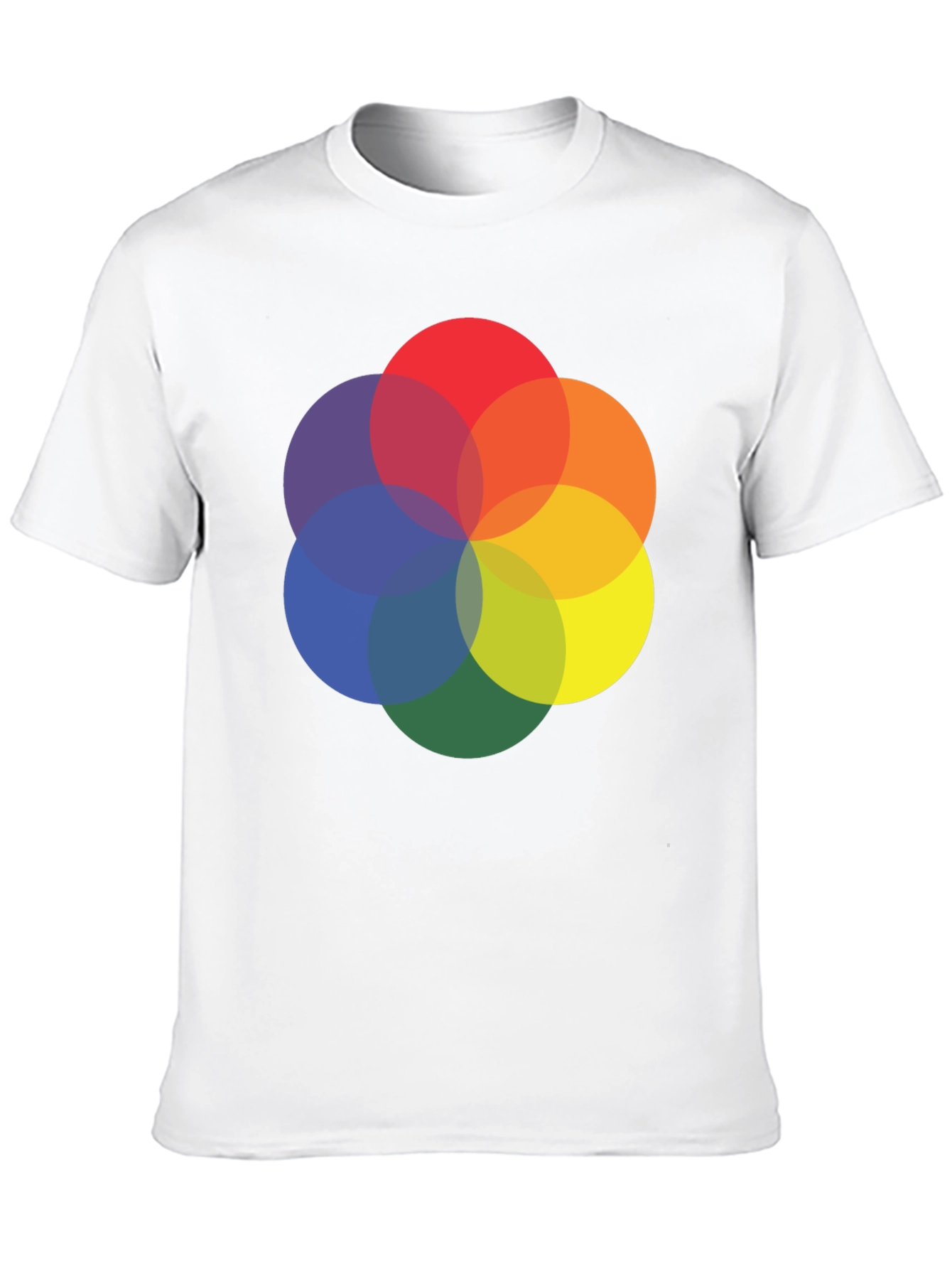 Abstract Circle Graphic Tee - Black Cotton Blend
