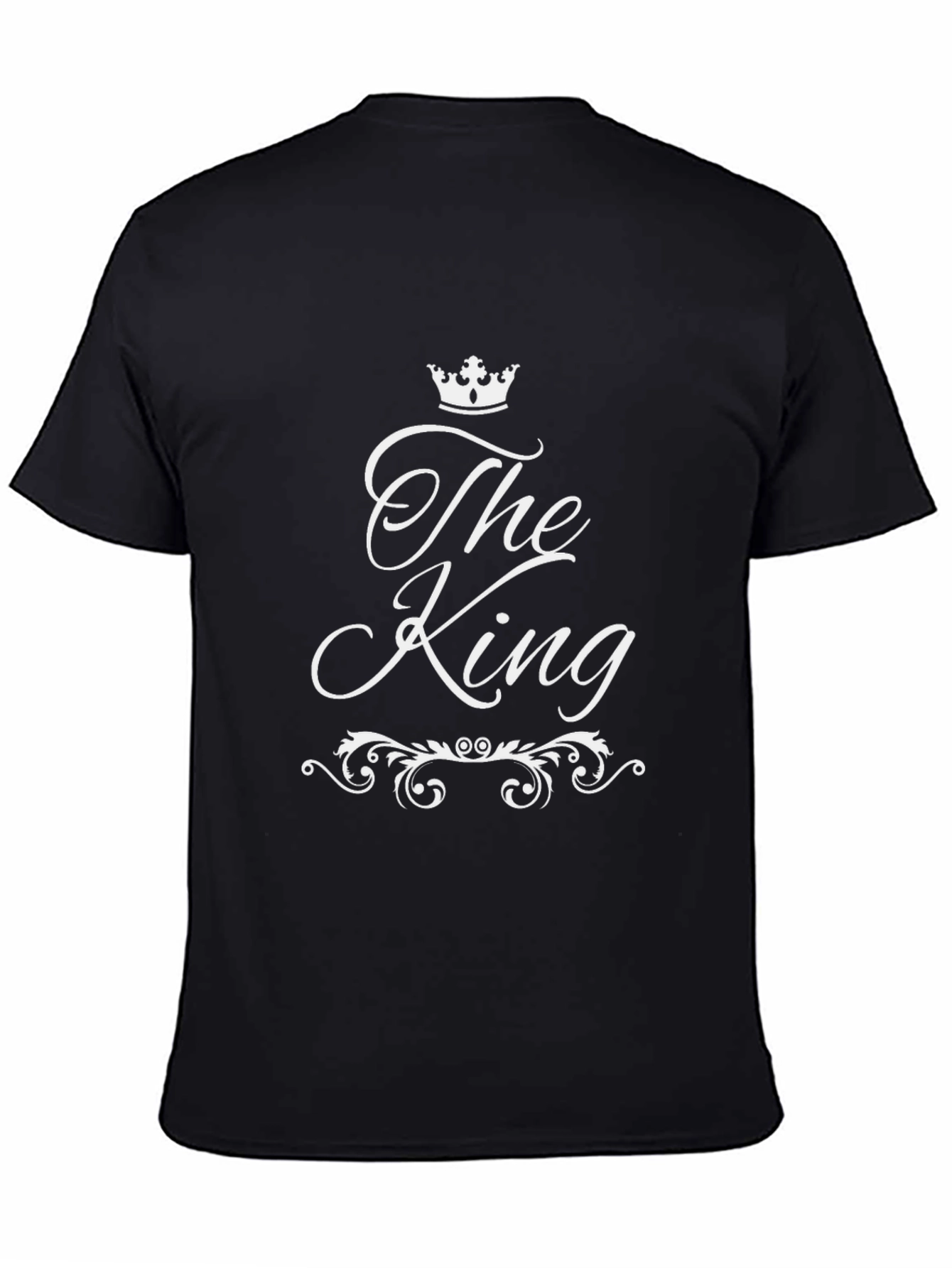 The King Graphic Tee - Black Cotton Crew Neck