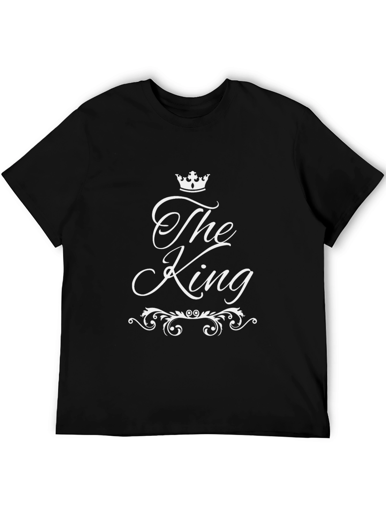 The King Graphic Tee - Black Cotton Crew Neck