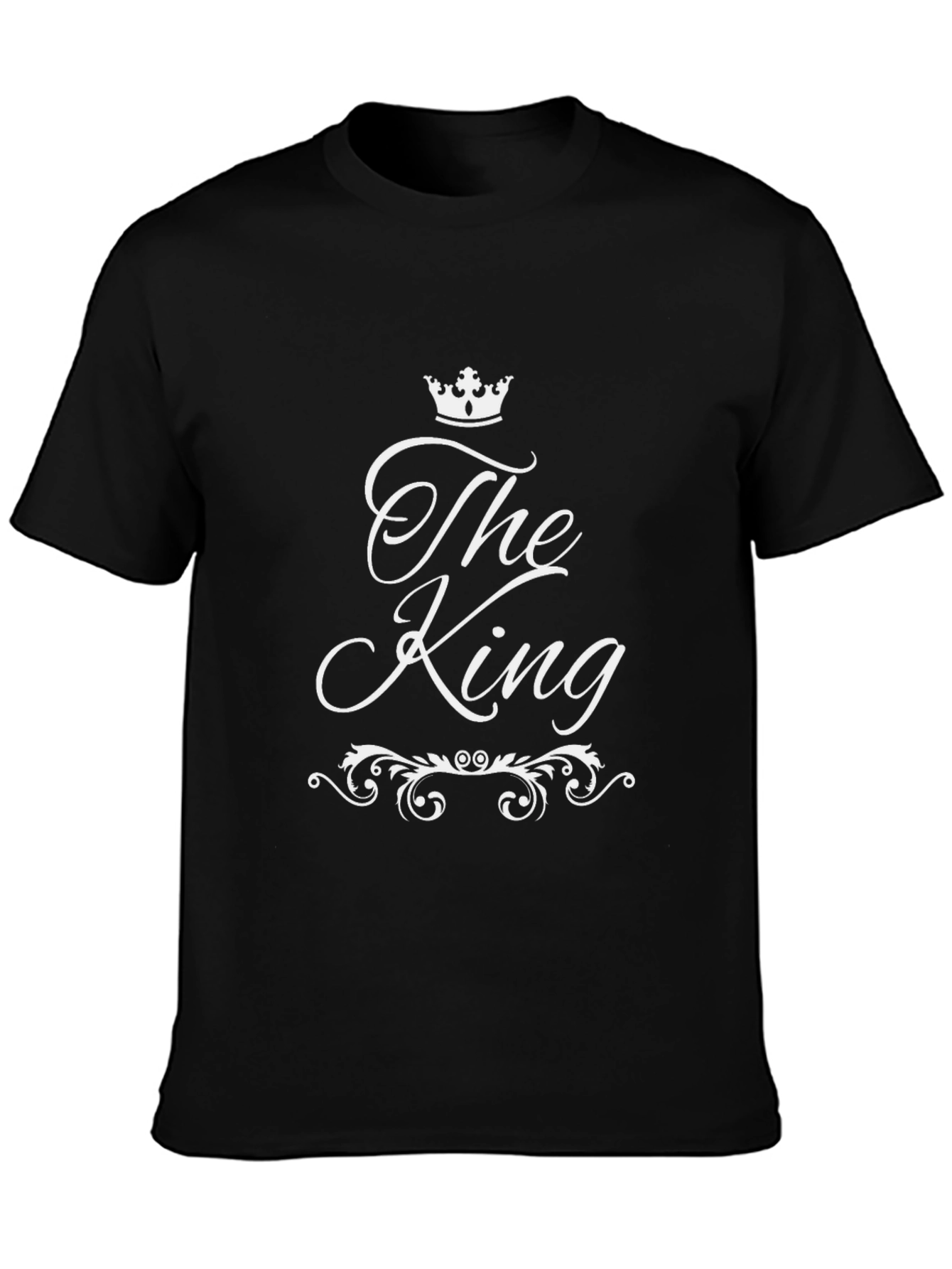 The King Graphic Tee - Black Cotton Crew Neck