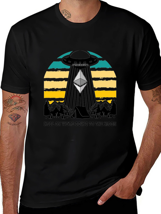 Ethereum to the Moon Black T-Shirt