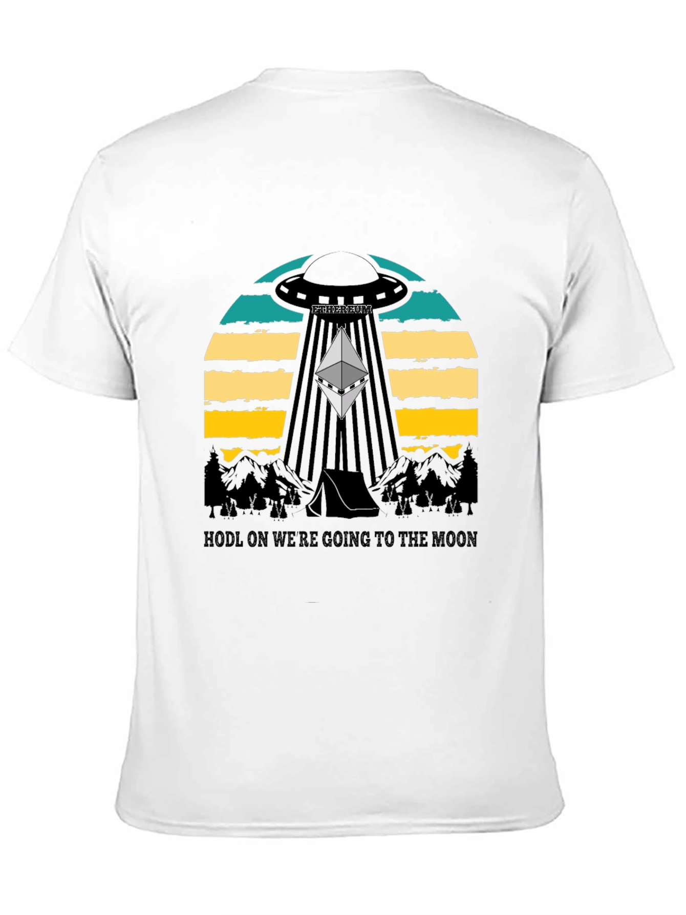 Ethereum to the Moon Black T-Shirt