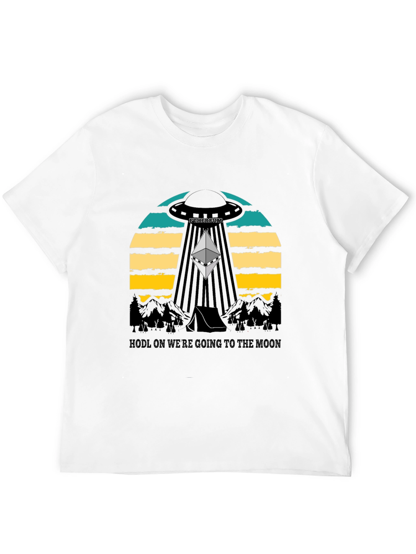 Ethereum to the Moon Black T-Shirt