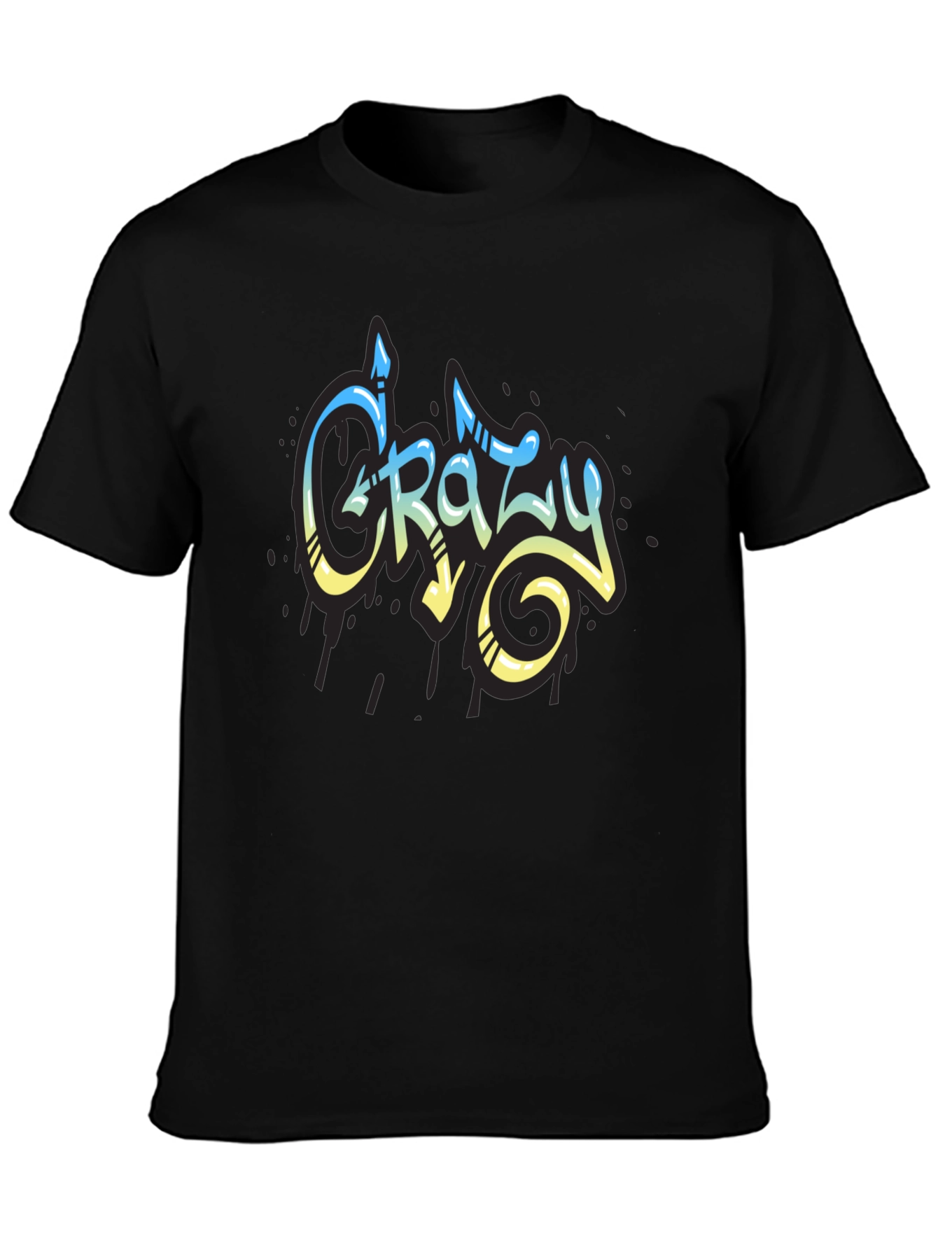 Crazy Graffiti Style Graphic T-Shirt