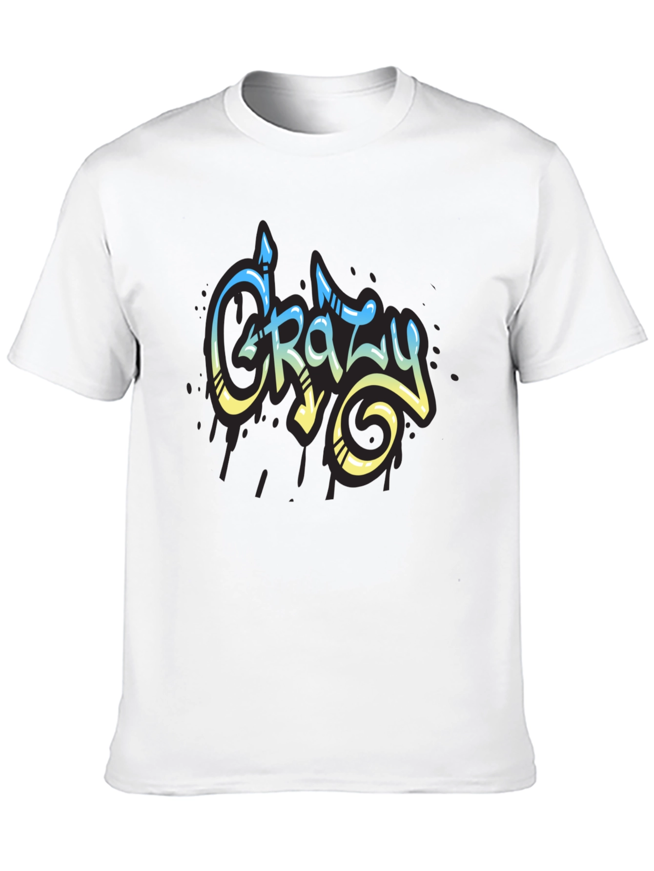 Crazy Graffiti Style Graphic T-Shirt