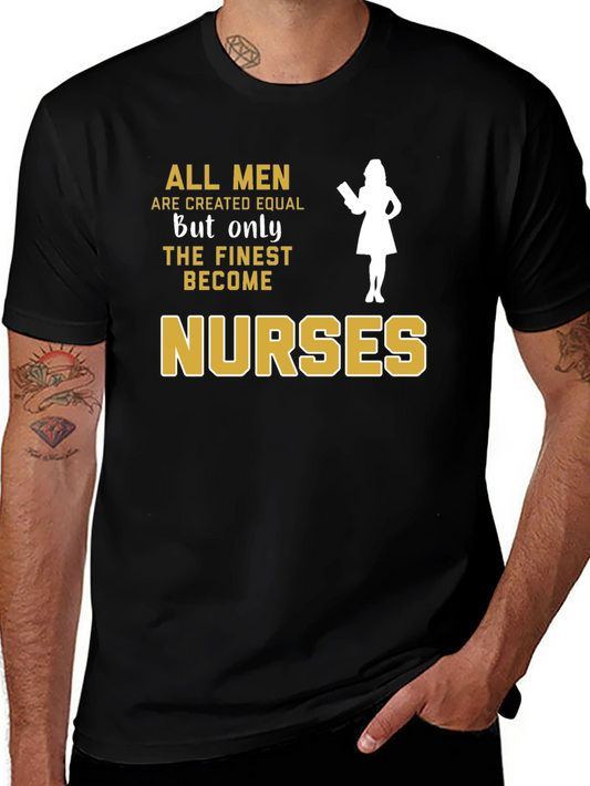 Finest Nurses Graphic T-Shirt - Black Cotton Tee