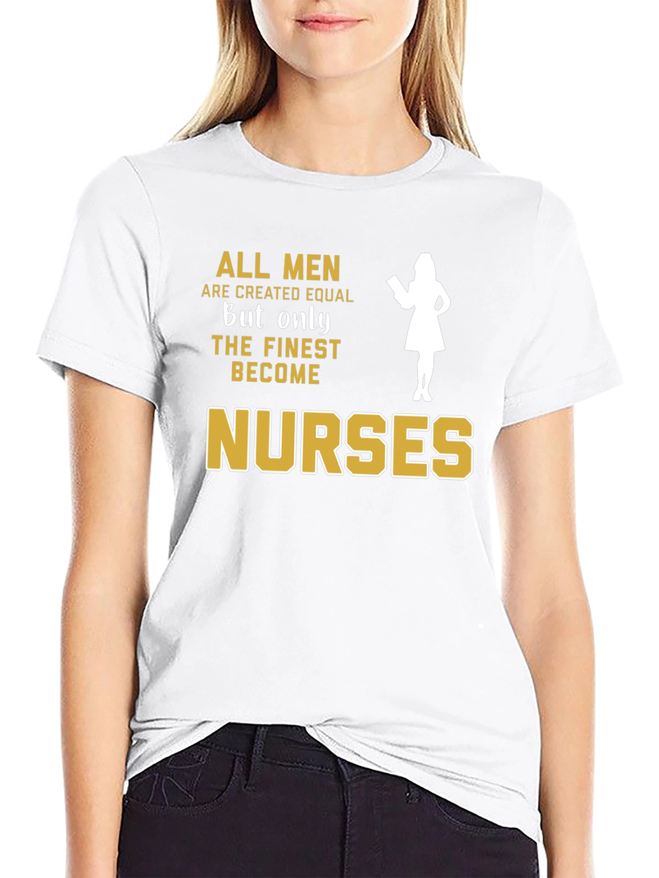Finest Nurses Graphic T-Shirt - Black Cotton Tee