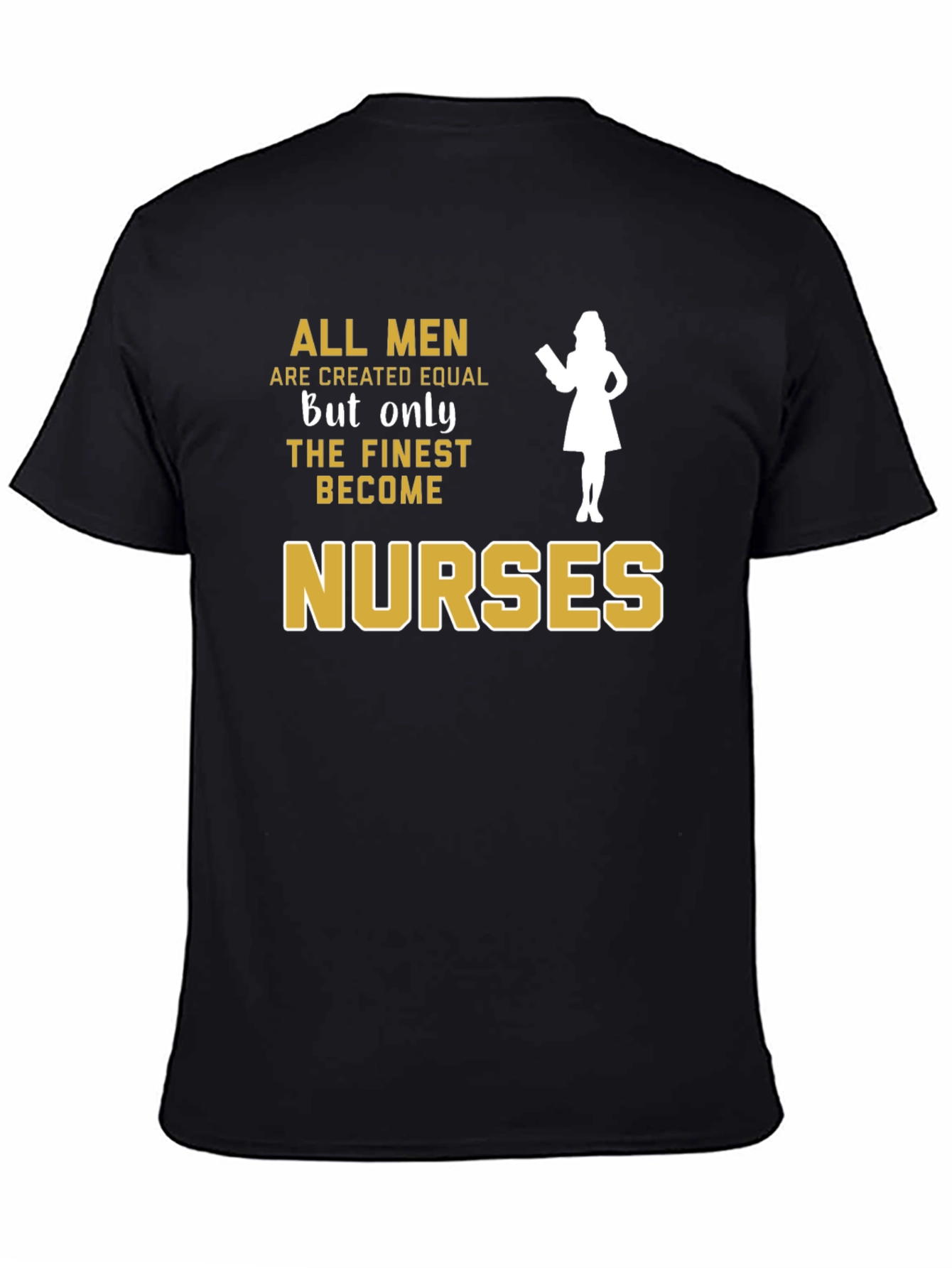 Finest Nurses Graphic T-Shirt - Black Cotton Tee