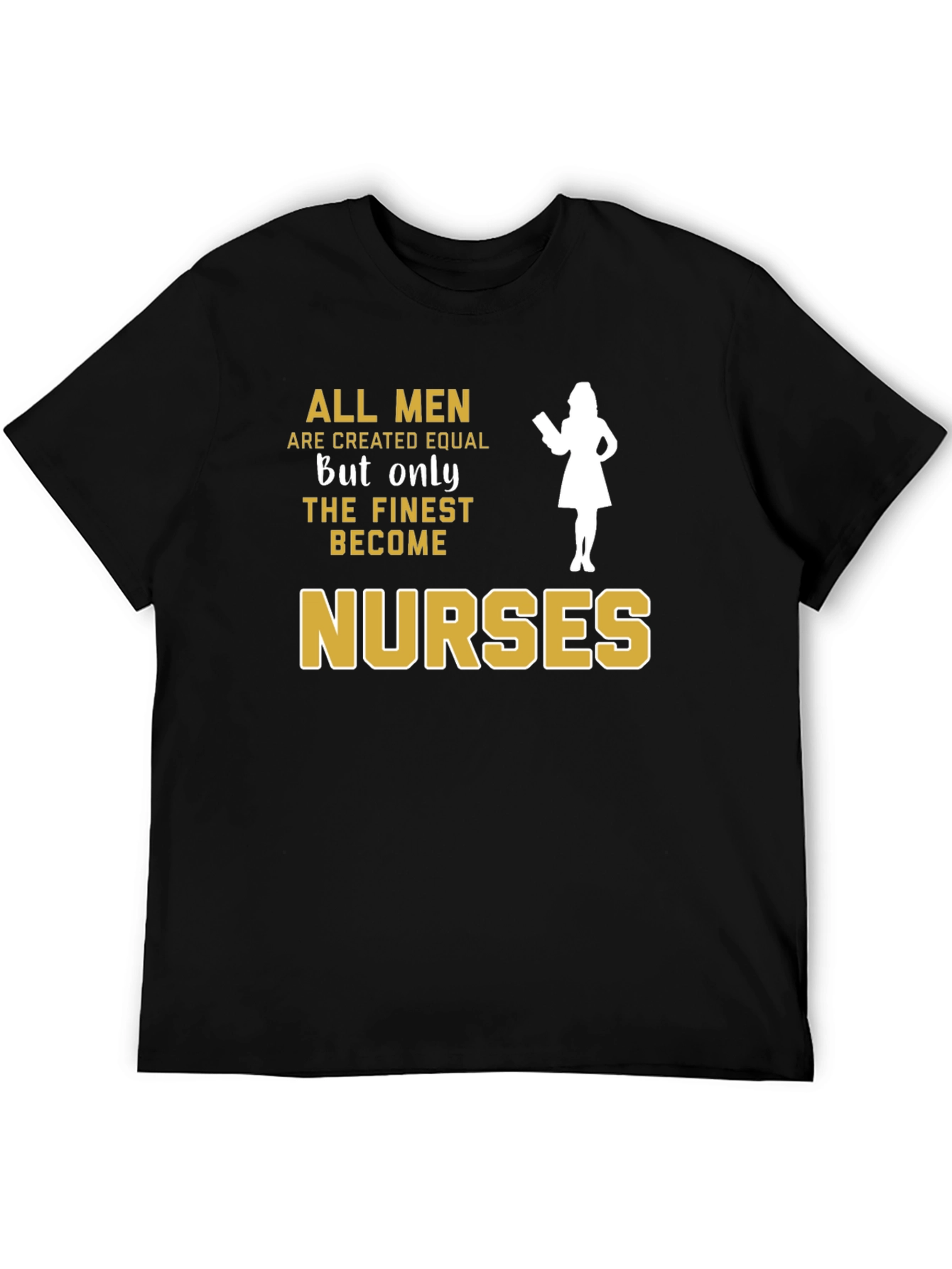 Finest Nurses Graphic T-Shirt - Black Cotton Tee