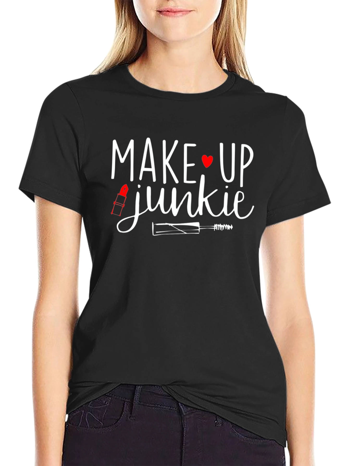 Makeup Junkie Graphic Tee - Black
